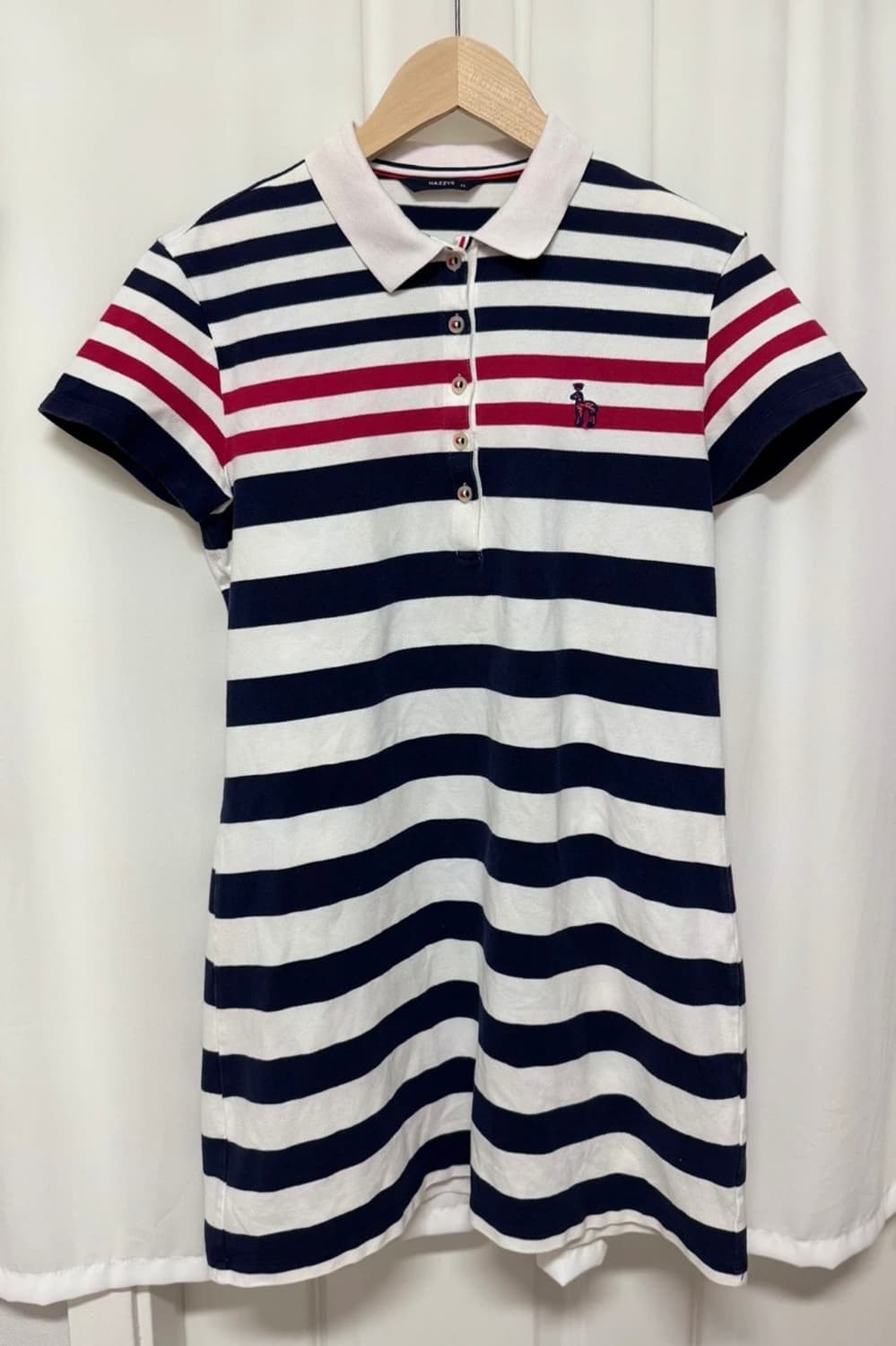 hazzys 헤지스 반팔 카라 원피스 스트라이프 상품이미지2