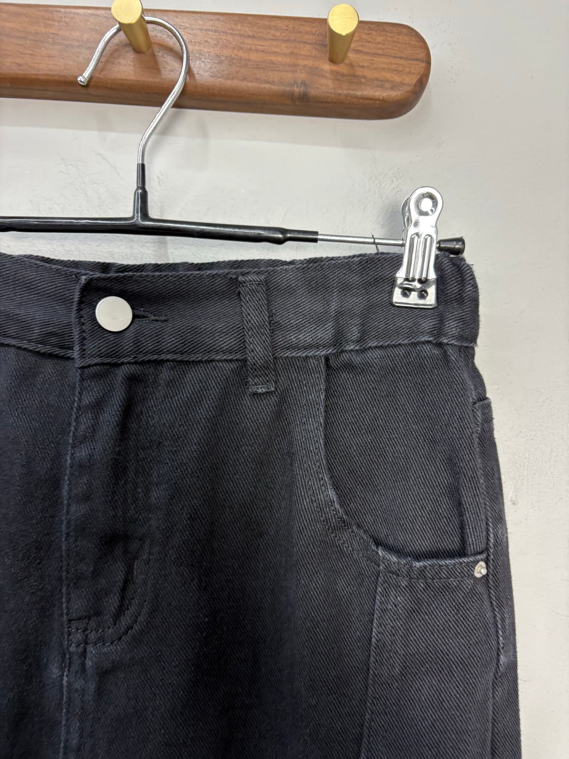 빈티지 블랙 와이드 카고 팬츠 A2268 상품이미지4