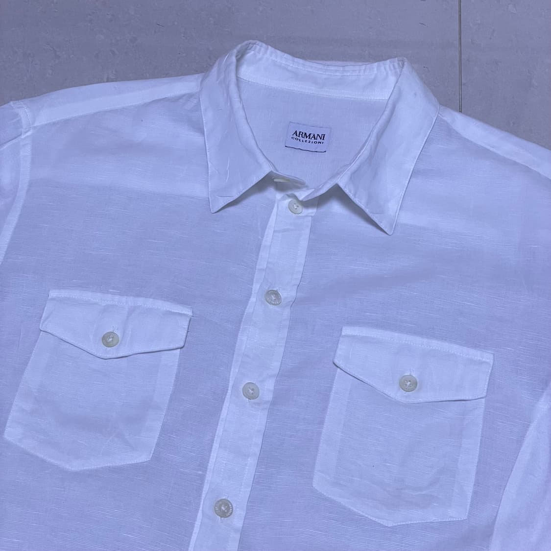 ARMANI 아르마니 꼴레지오니 하이브리드 리넨셔츠 상품이미지1