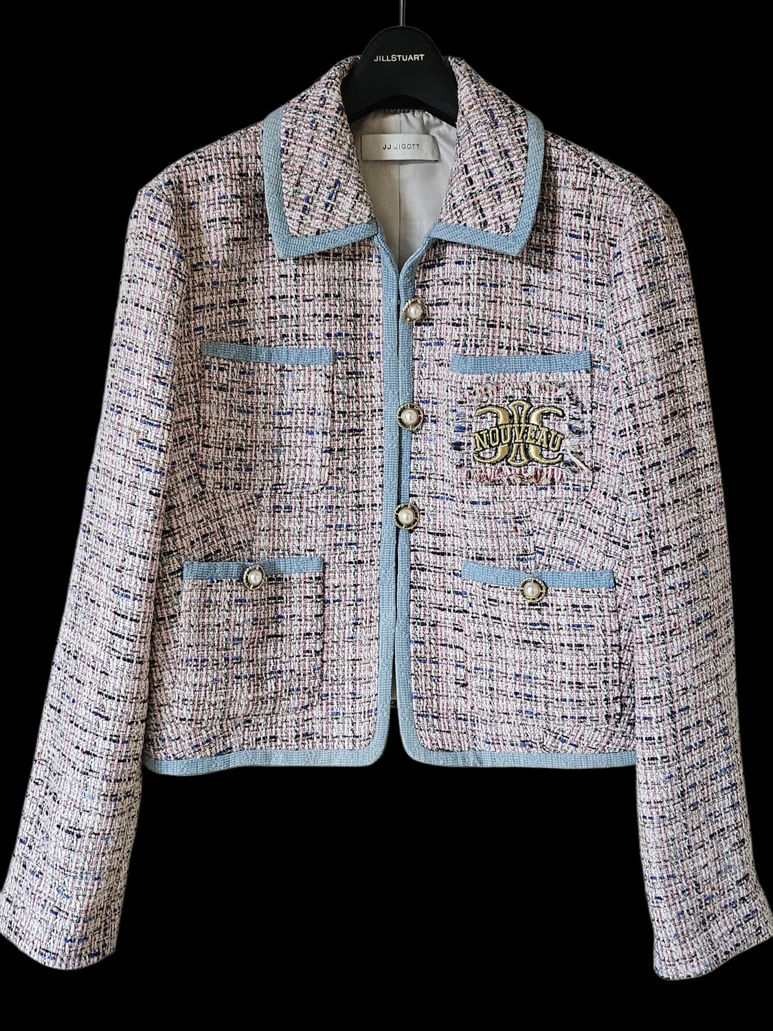 JJ지코트 믹스 텍스쳐 크롭 트위드 자켓 66 /상태좋음/정가 30만 상품이미지5
