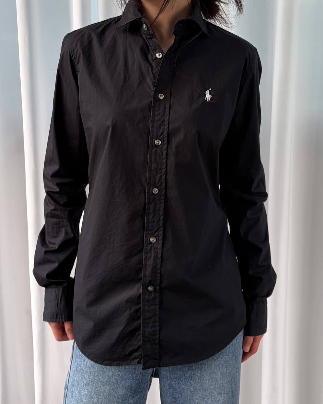 [S]폴로 랄프로렌 슬림핏 포플린 여성 셔츠 상품이미지4