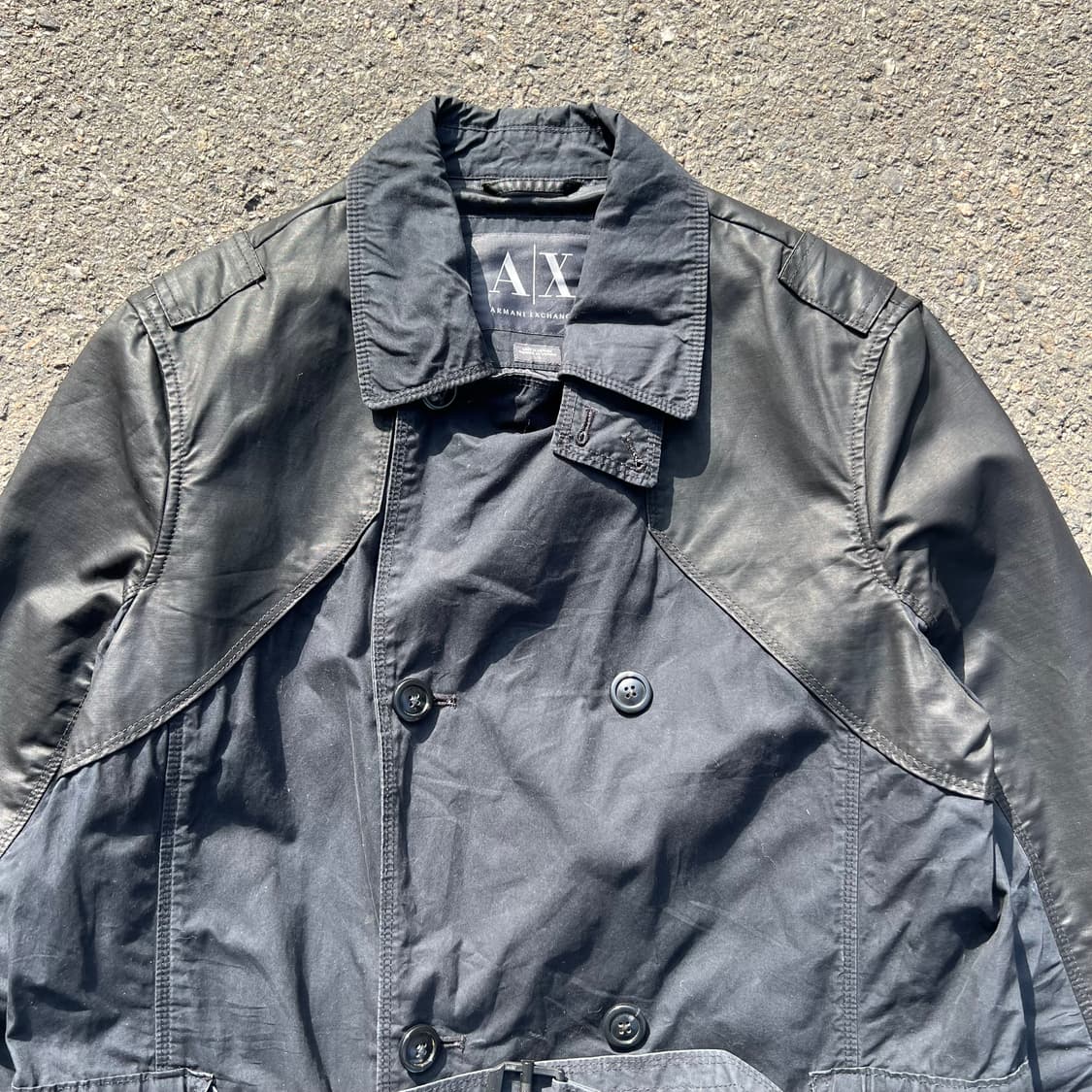 아르마니 익스체인지 코팅 트림 트렌치 코트 상품이미지2