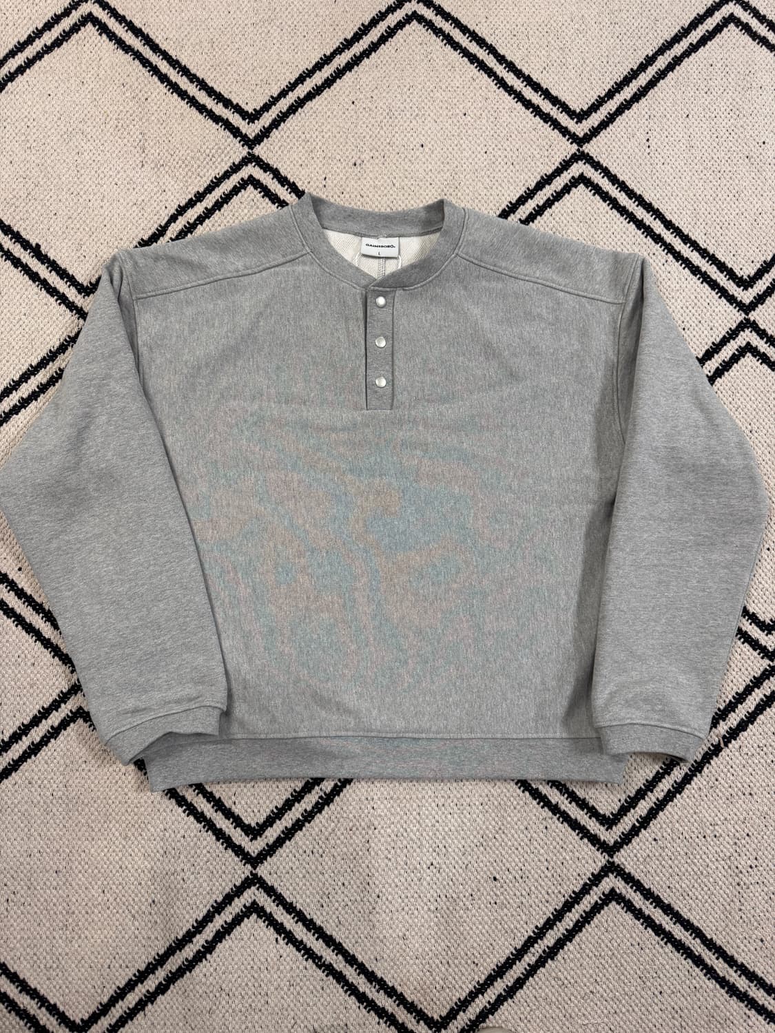 [새제품/L] 게인스보로 V910 스퀘어 헨리넥 맨투맨_클라우드 상품이미지6