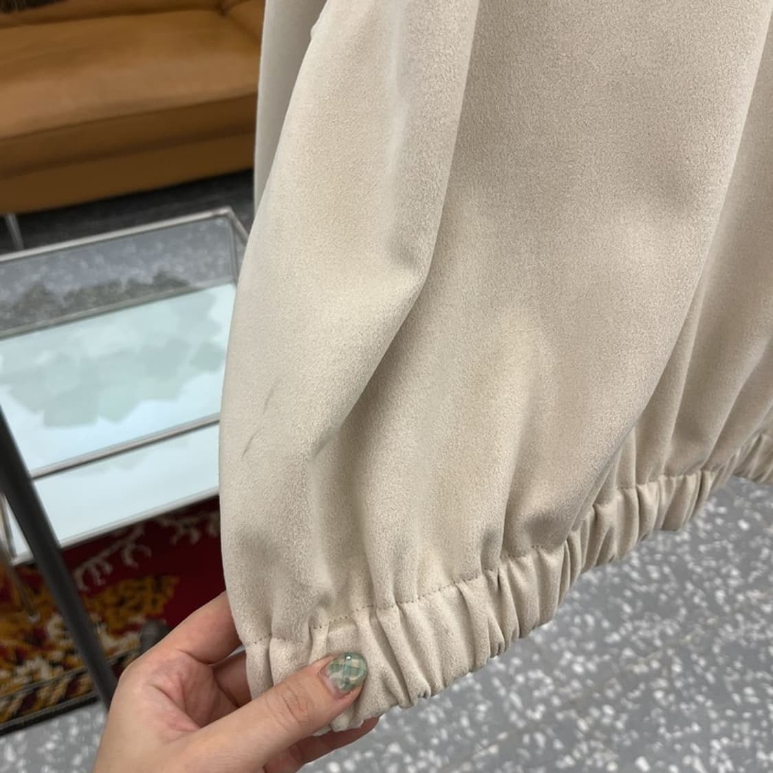 자라 ZARA 스웨이드 오버핏 가오리핏 자켓 105 C05721 상품이미지7