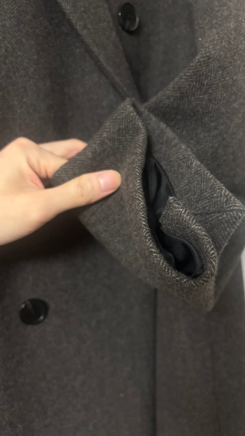 엘무드 그레이웨일 더블 코트 카키 상품이미지4