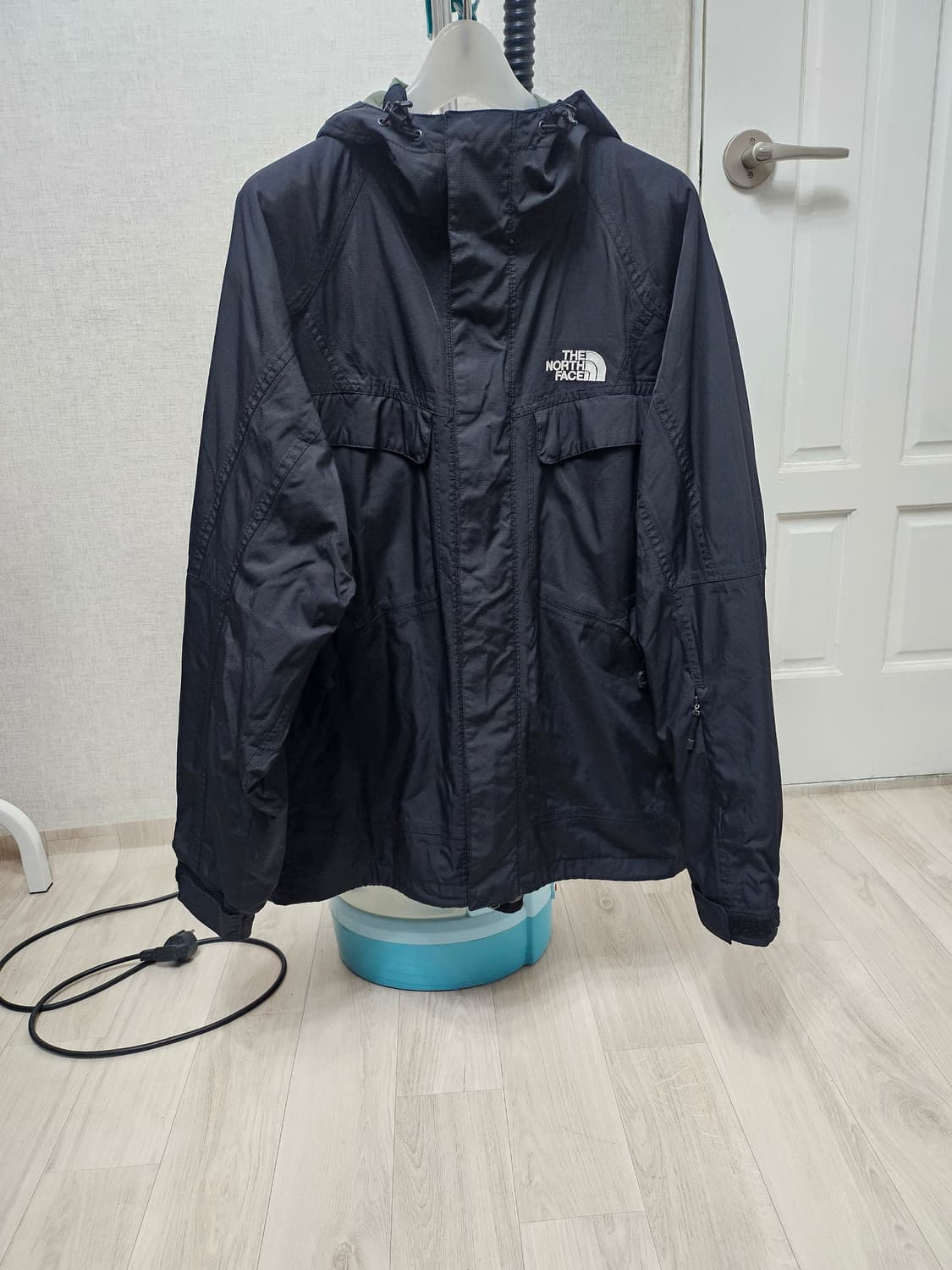 (100~105)L☆초대장급☆ 노스페이스 2중지퍼[블랙]바람막이 포켓점퍼 상품이미지1