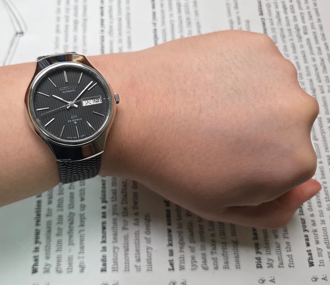 레어] 빈티지 세이코 LM 로드매틱 희귀 블랙 세로다이얼 한자 데이데이트 상품이미지7