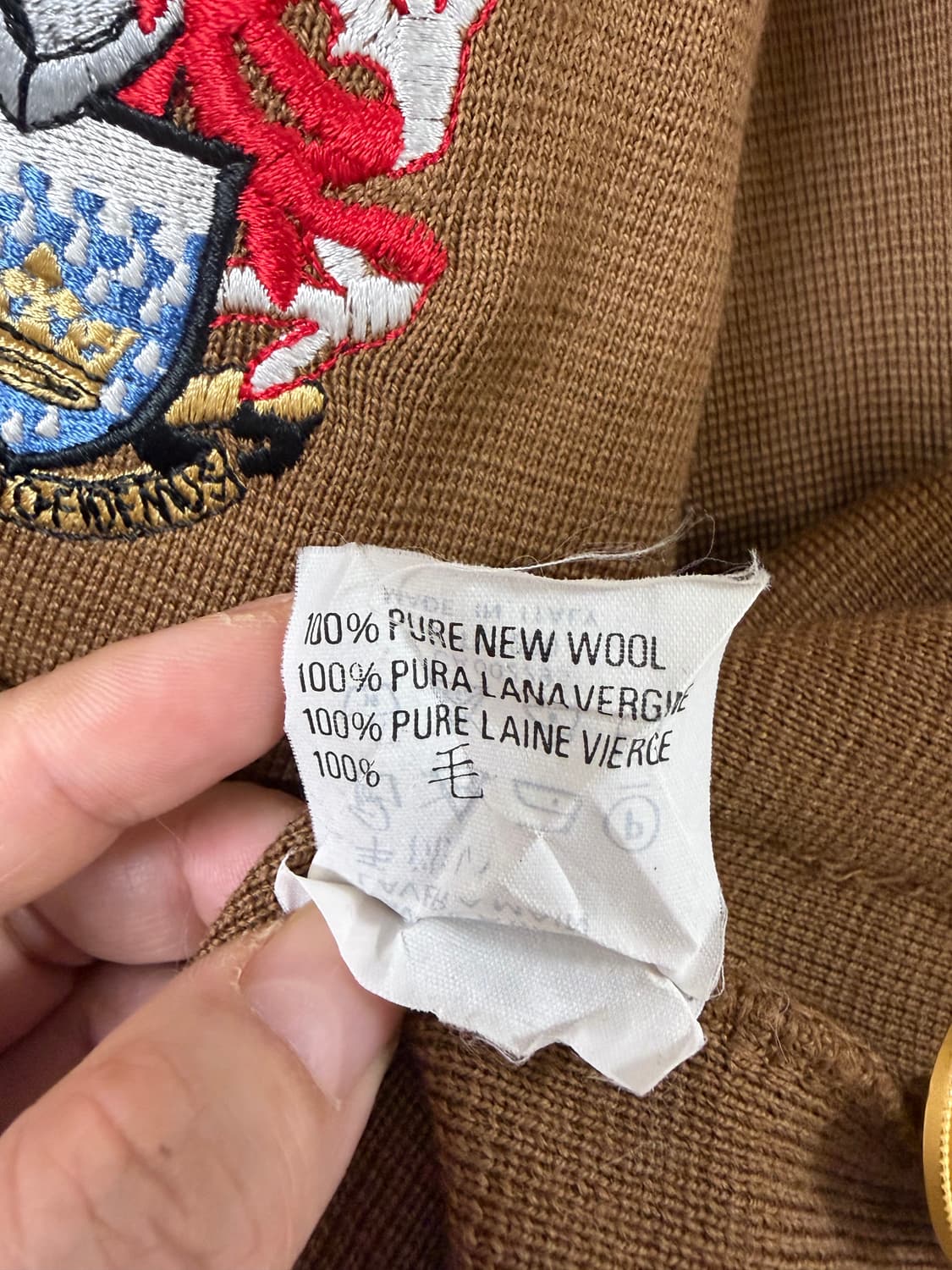 아쿠아스큐텀 울 금장 니트 자켓 S 상품이미지9