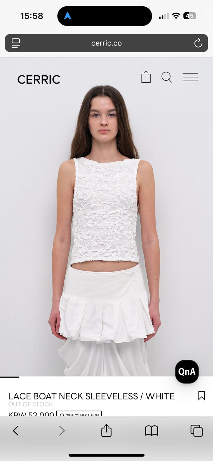 LACE BOAT NECK SLEEVELESS 상품이미지1