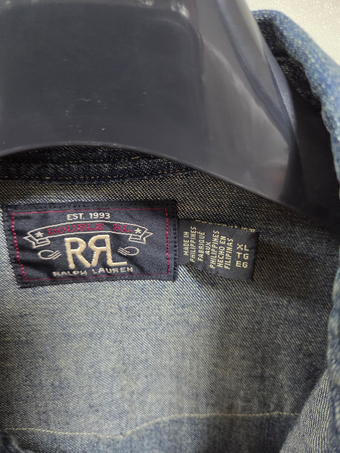 rrl 데님 웨스턴 셔츠 XL 상품이미지4