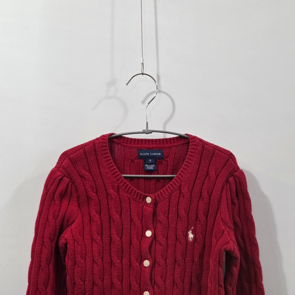 폴로랄프로렌 걸즈 케이블 니트 프릴 가디건 6  상품이미지2