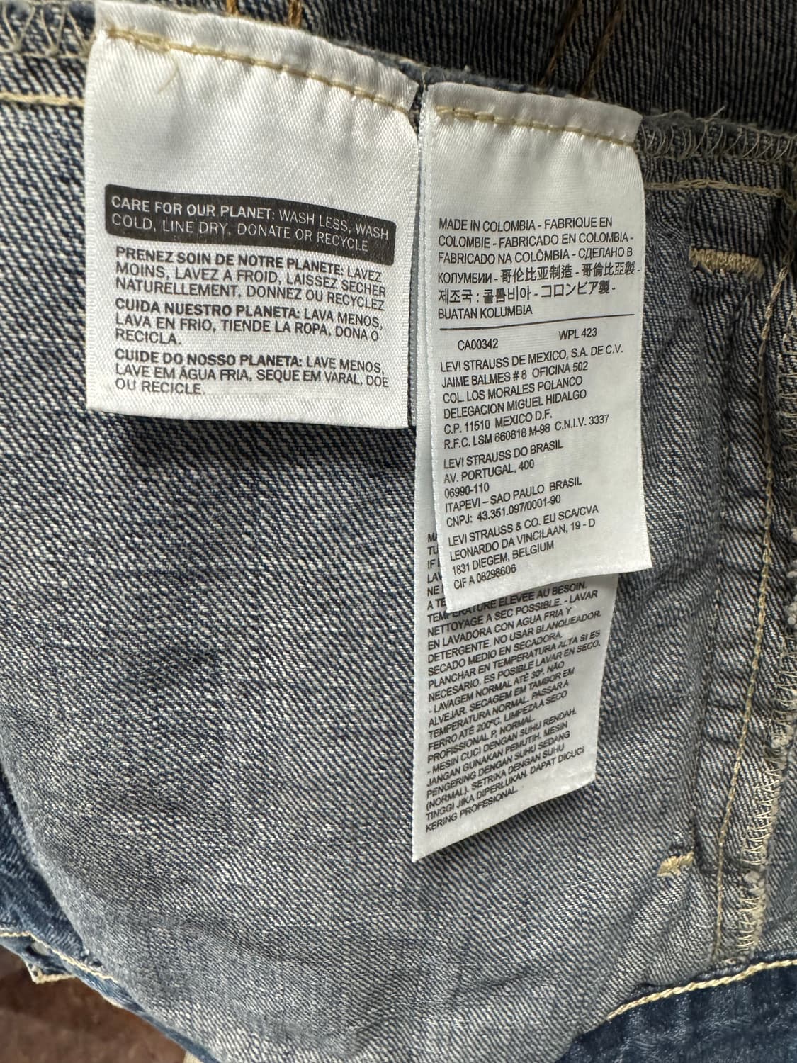 리바이스 빈티지 워싱 오버핏 데님 트러커 자켓 청자켓 M 상품이미지6