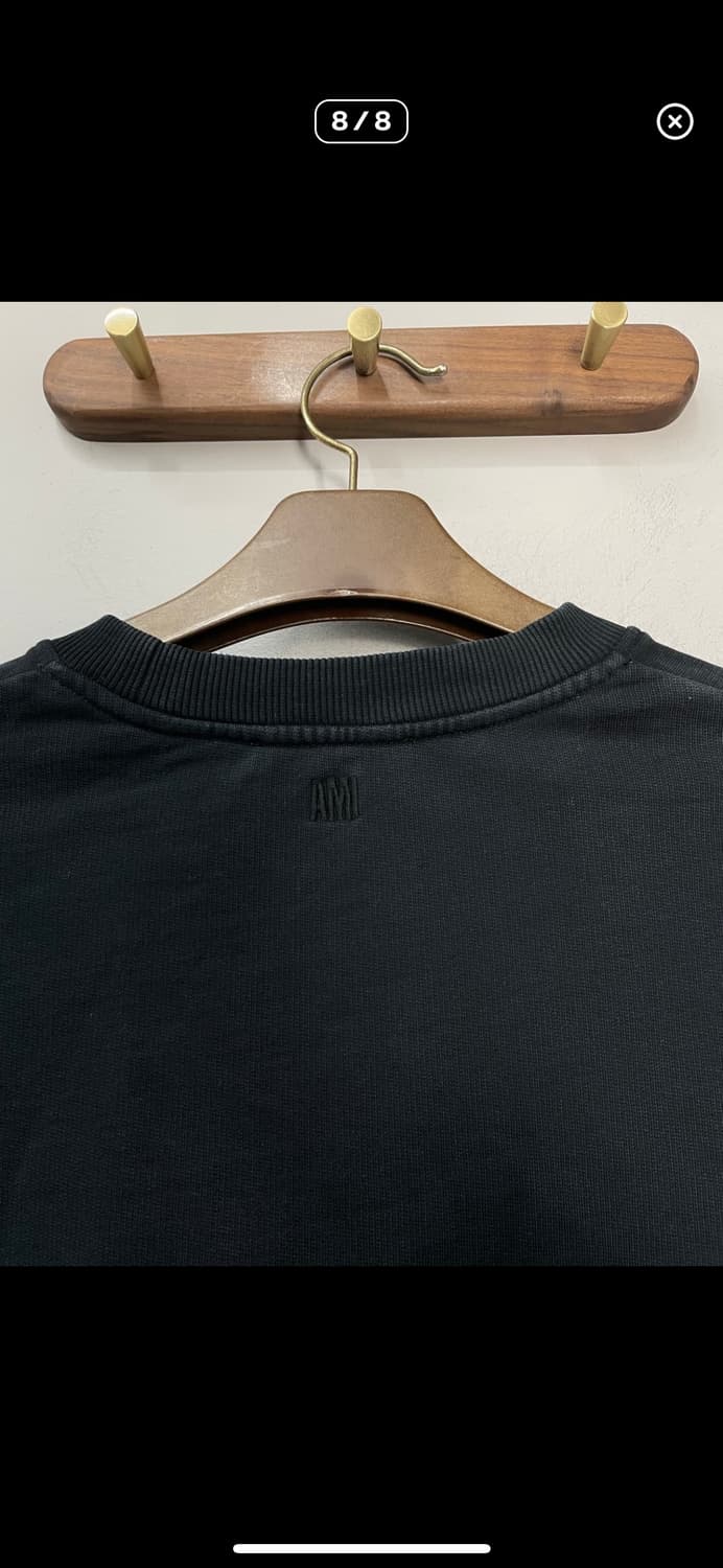 아미 하트로고 블랙 맨투맨 A3435 상품이미지8