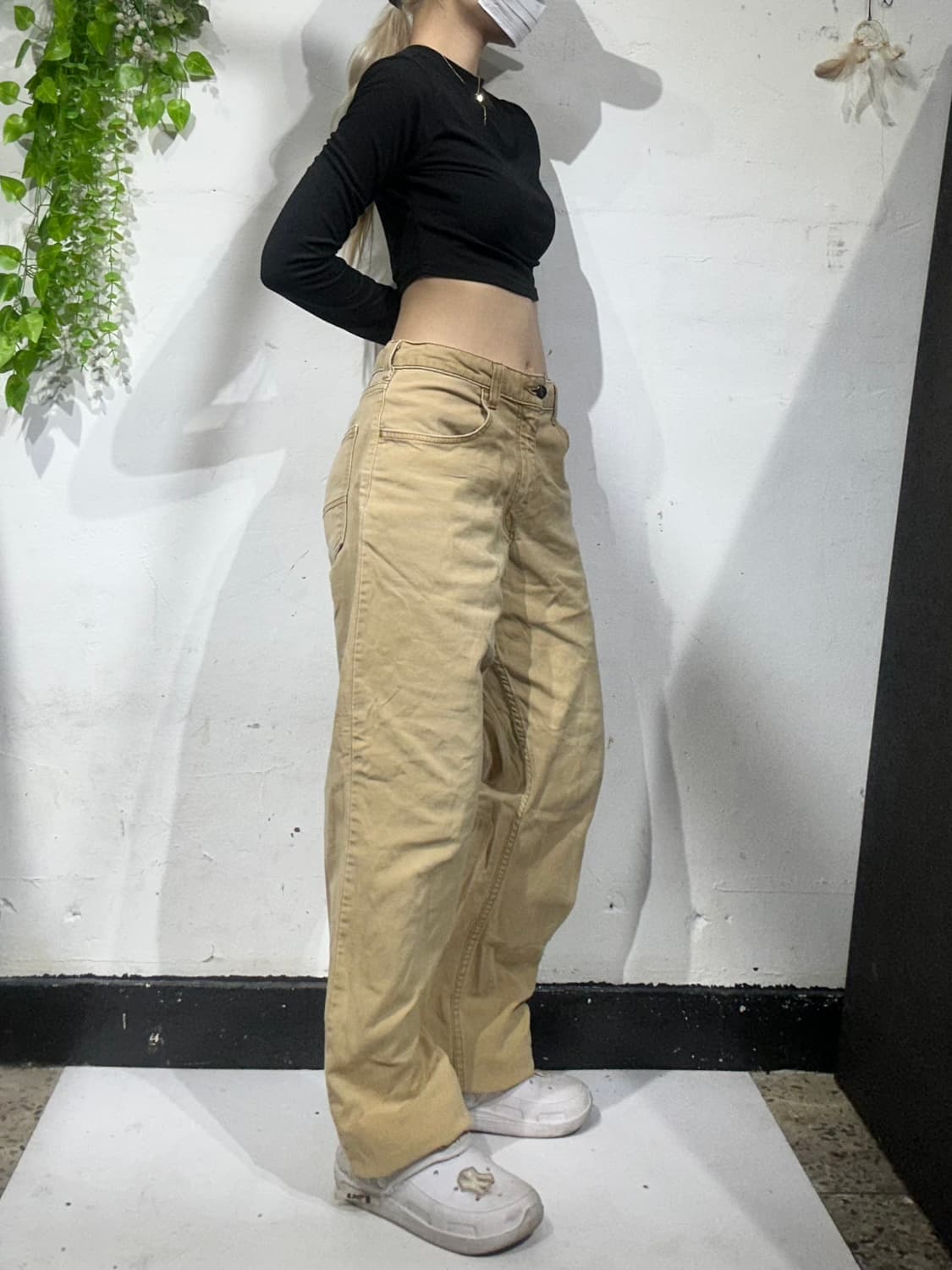 칼하트 베이지 된장 컨버스 와이드 워크 데님 팬츠 32 상품이미지1