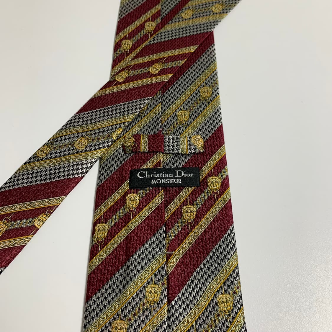 디올(DIOR) 클래식 스트라이프 넥타이 명품 100실크 9cm 상품이미지5