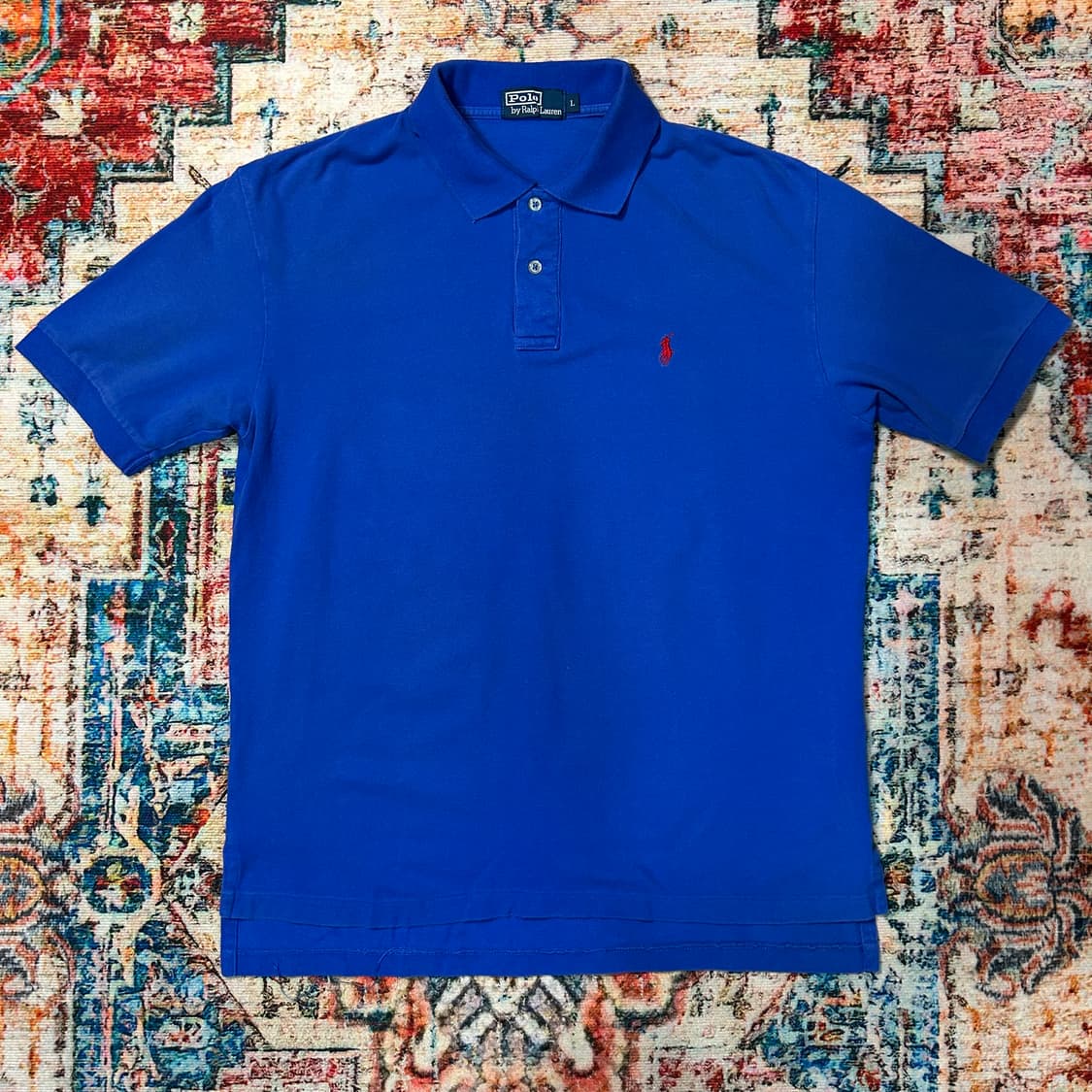 [L] 폴로 랄프로렌 블루 카라 반팔  상품이미지1