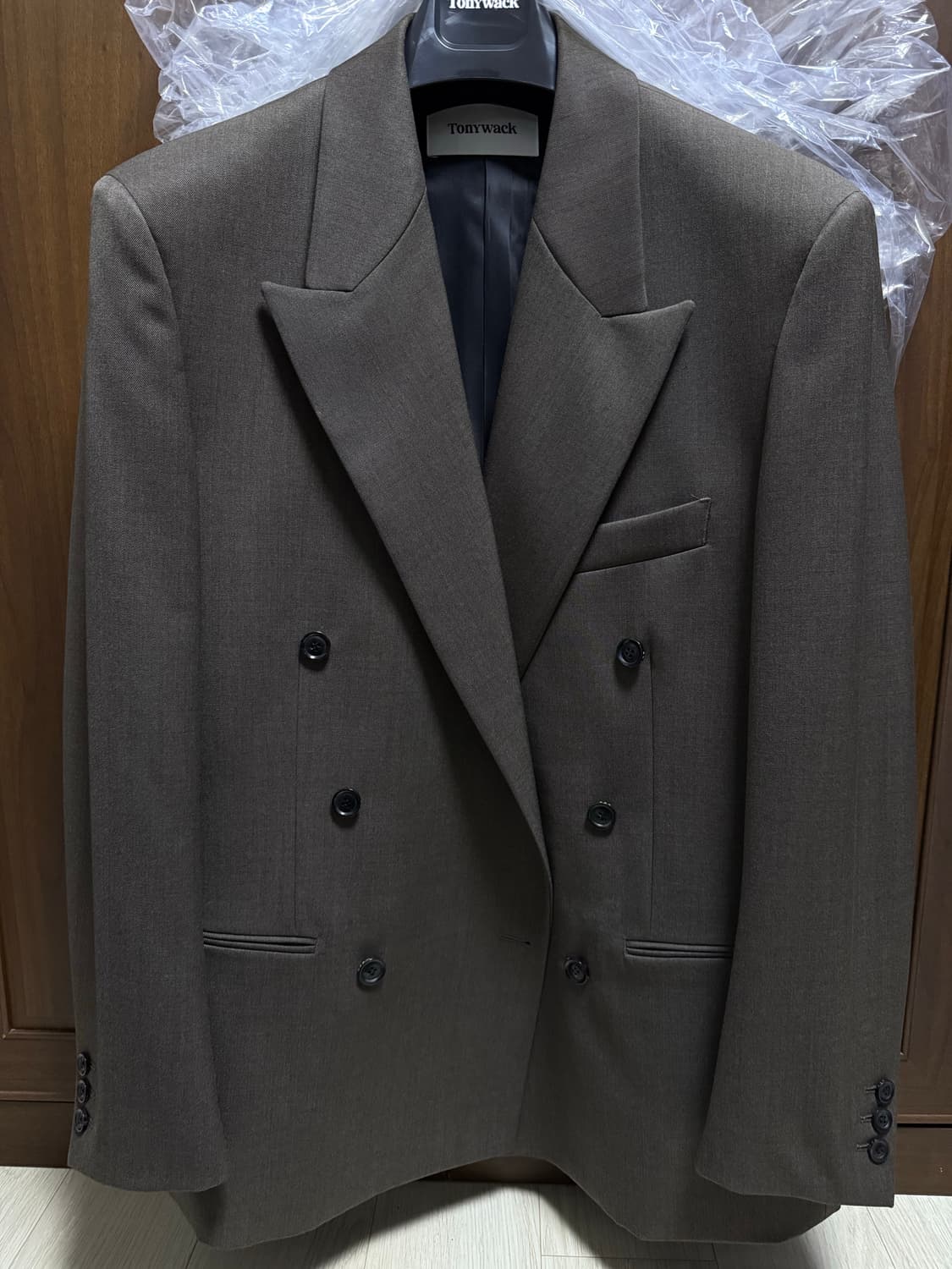 토니웩 25FW 멜란지 울 더블 브레스티드 자켓 L 새상품 상품이미지3