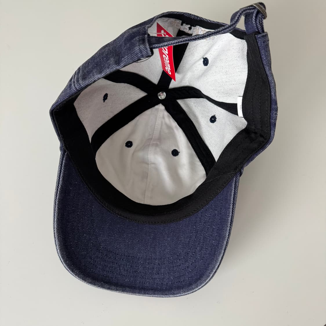 슈프림 피그먼트 S 로고 6-패널 캡 네이비 24FW 상품이미지5