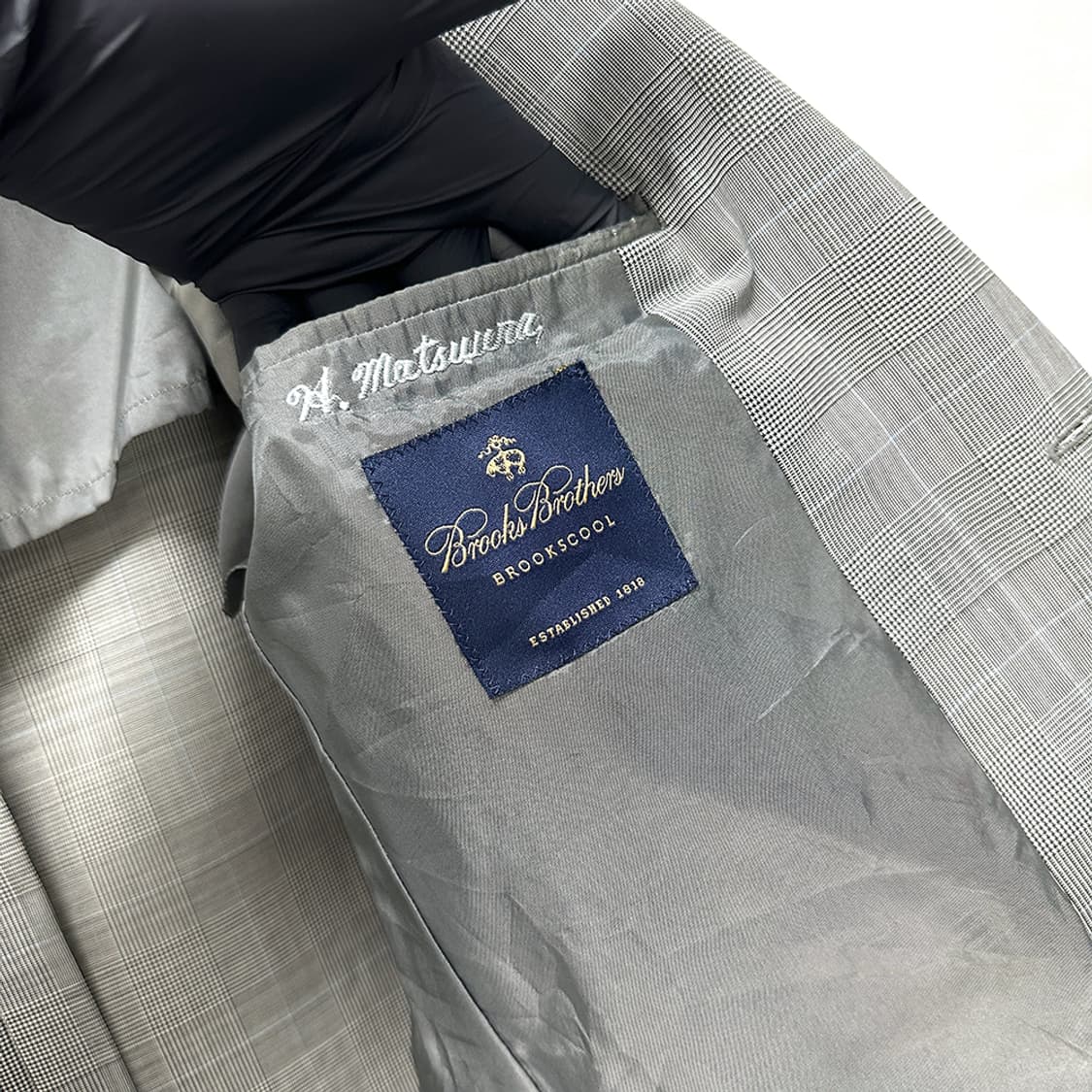 브룩스브라더스 울 블렌드 글렌 체크 블레이저 자켓 그레이 상품이미지6