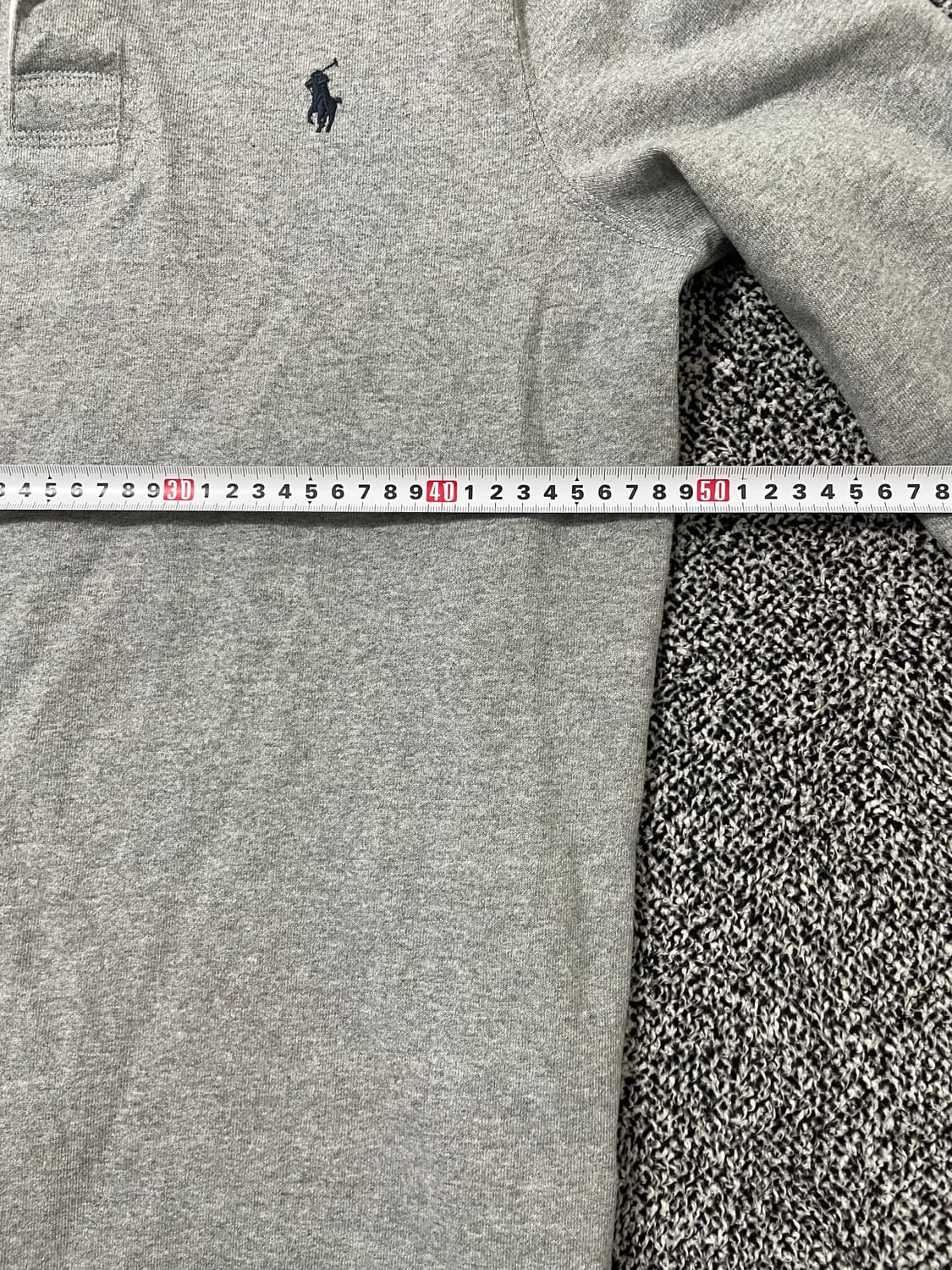빈티지9. 폴로랄프로렌 그레이 럭비 셔츠 슬리브 상품이미지4