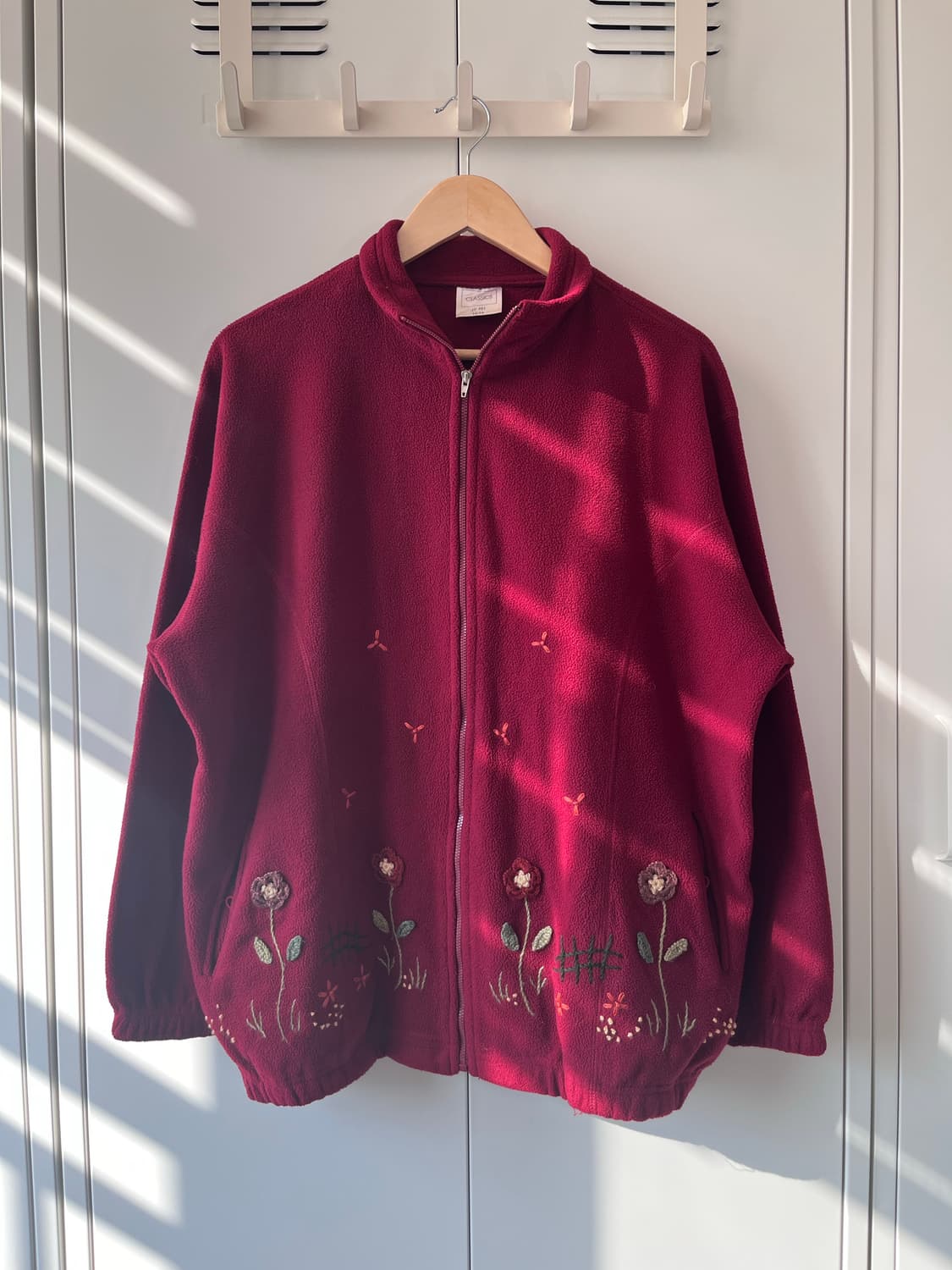 Classics 꽃 자수 플리스 집업  상품이미지1