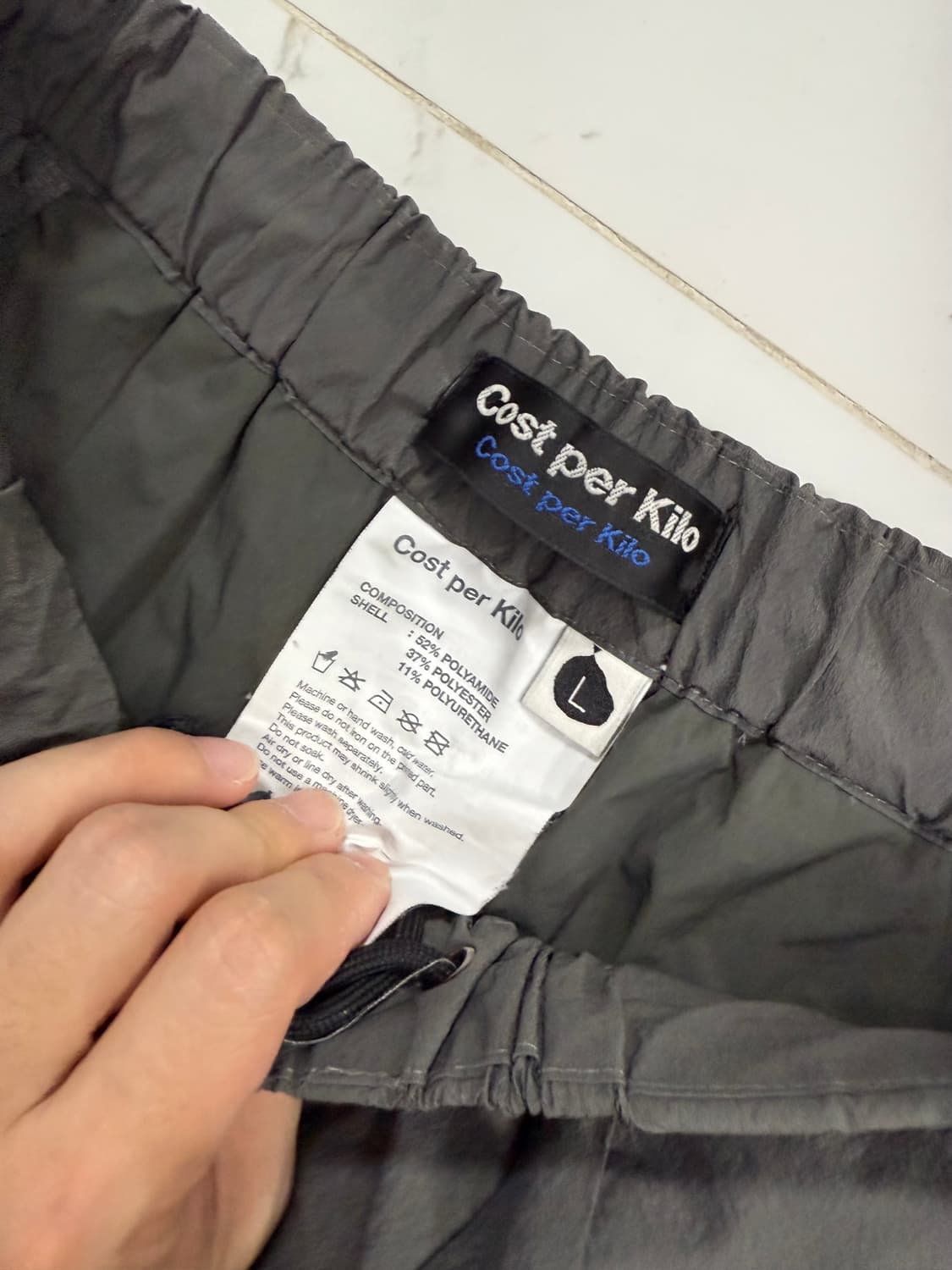 코스트퍼킬로 cost per kilo 써클 카고 팬츠 그레이 L 상품이미지8