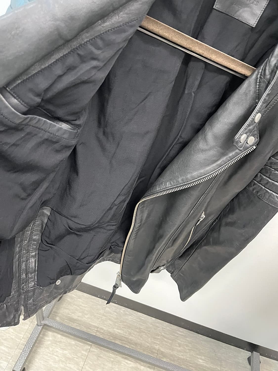 100-105) 올세인츠 바이커 가죽자켓  상품이미지7