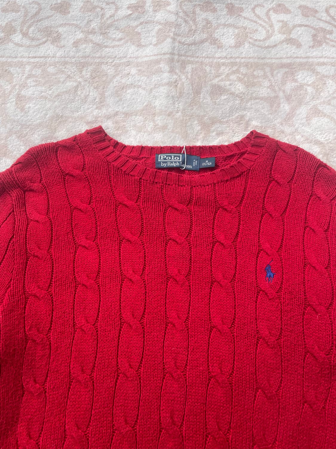 폴로랄프로렌 레드 케이블 니트 상품이미지3