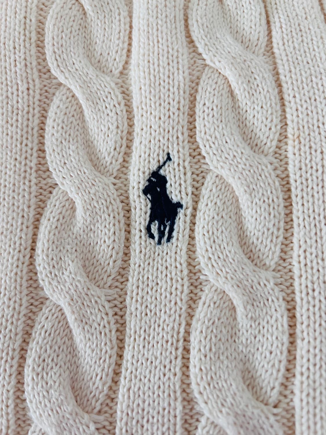 폴로 랄프로렌 아이보리 꽈배기 니트 상품이미지3