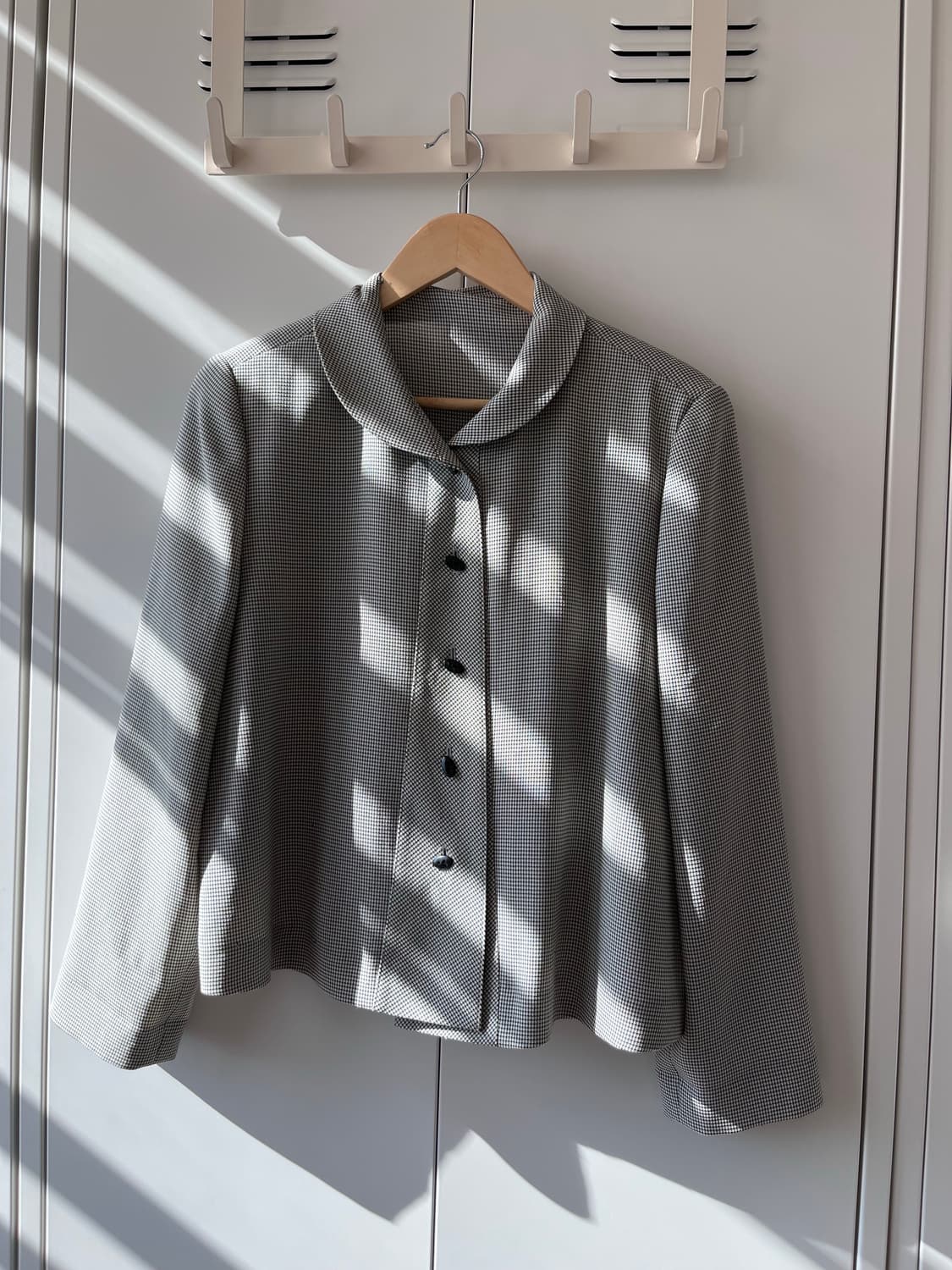 Japanese vintage 하운드 체크 블라우스 상품이미지3