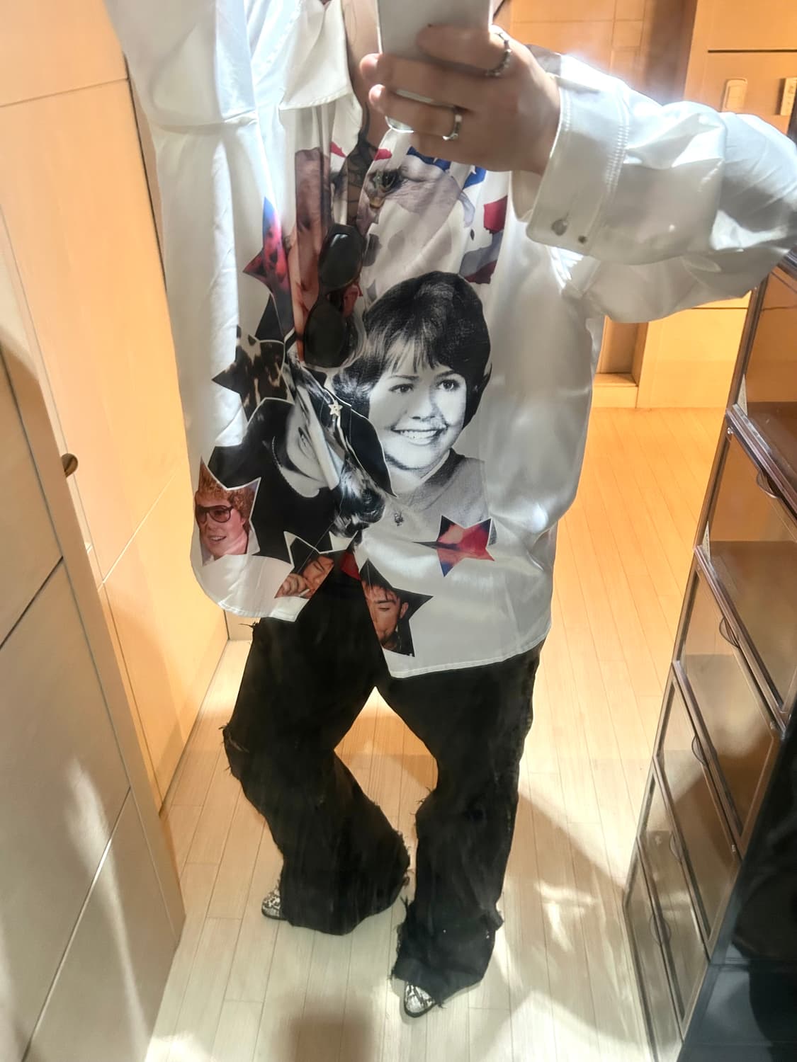 Face Printing Long Sleeve Shirt 상품이미지6