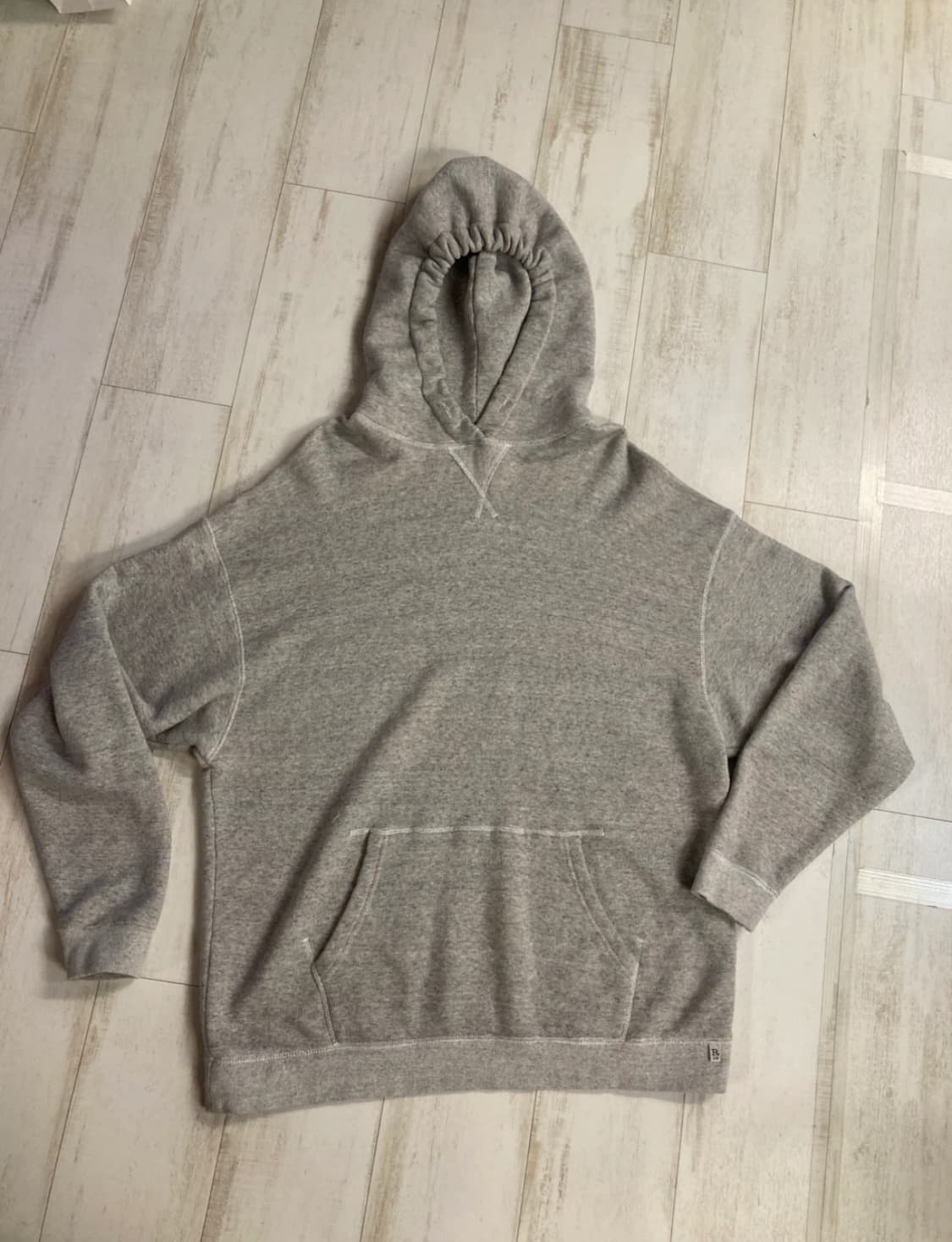 R13 그레이 후드티 상품이미지1