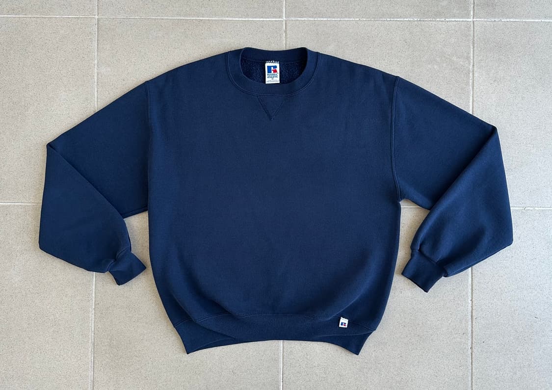 90s 빈티지 러셀 스웻셔츠 네이비 M USA 상품이미지1