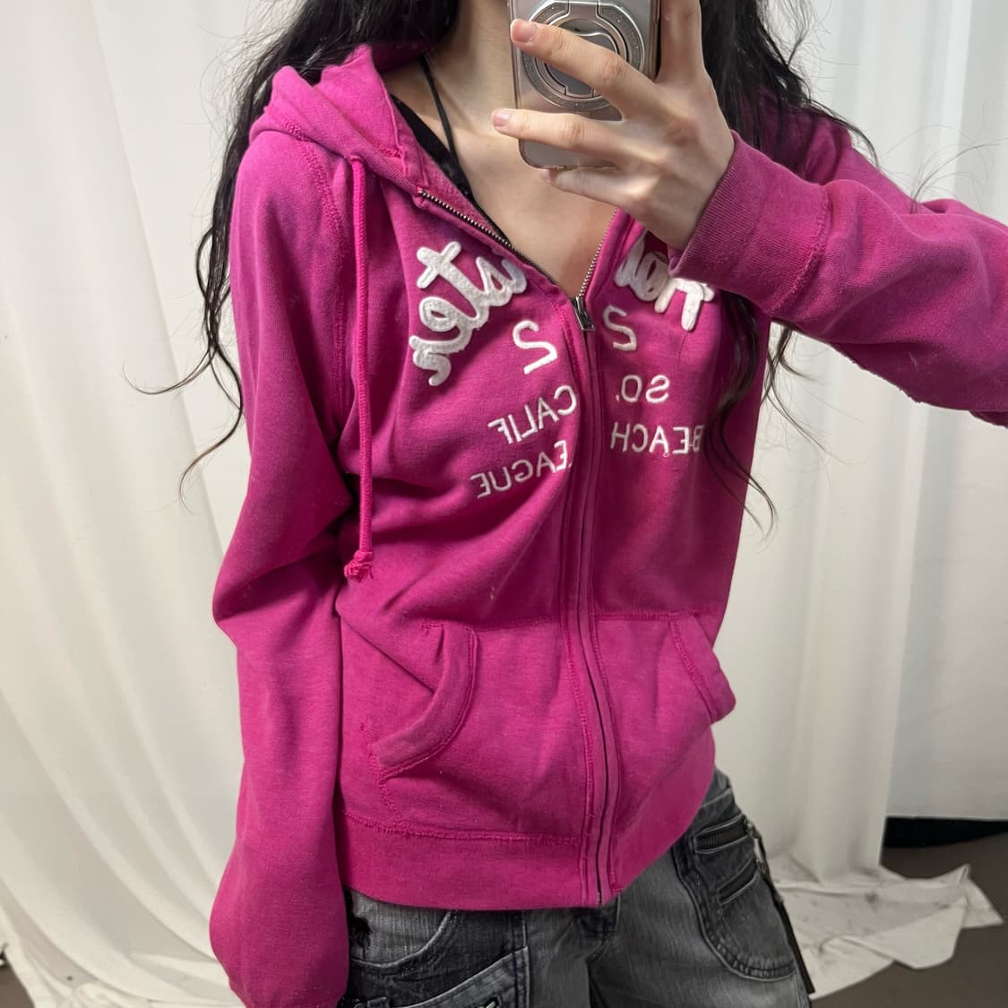 Hollister Pink Hoodie Zip-up 상품이미지3