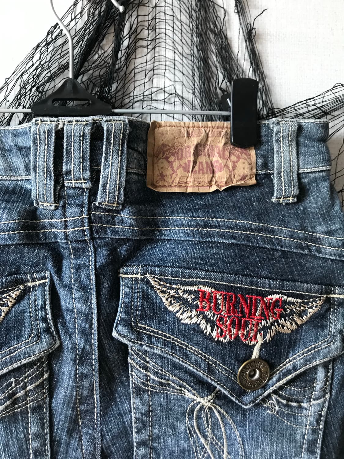 00s mood back patch detailed denim skirt 상품이미지3