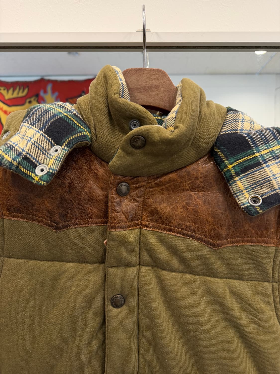 Polo ralph lauren 폴로 랄프로렌 레더 요크 후드 베스트 상품이미지3