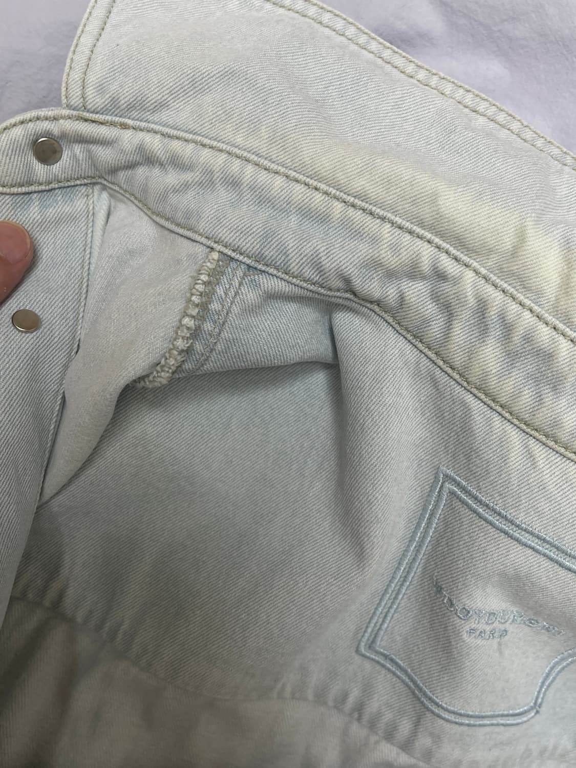 우영미 플라워 데님 셔츠 48 상품이미지5