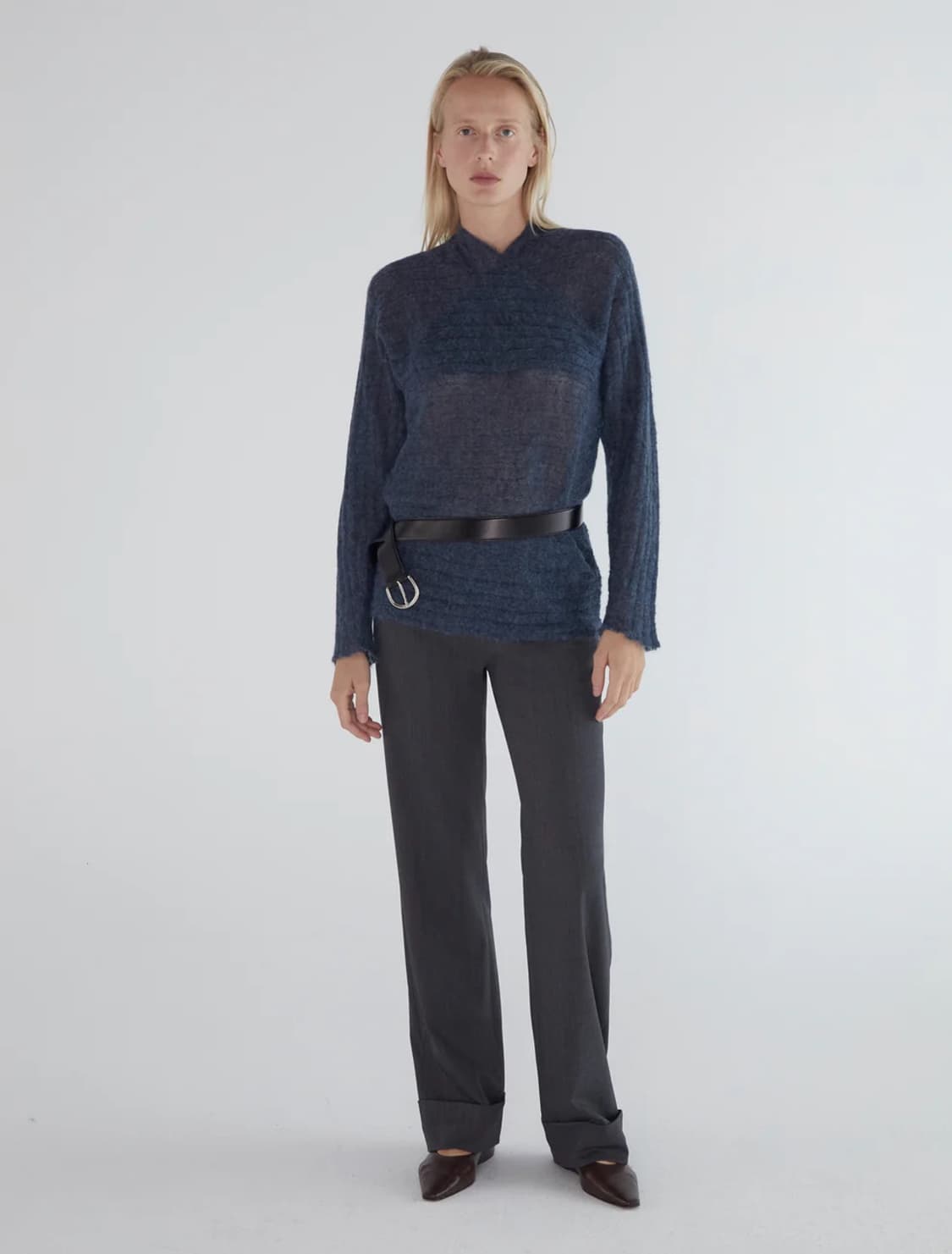 [S,M,L]팔로마울 Lichen 니트/네이비 상품이미지2