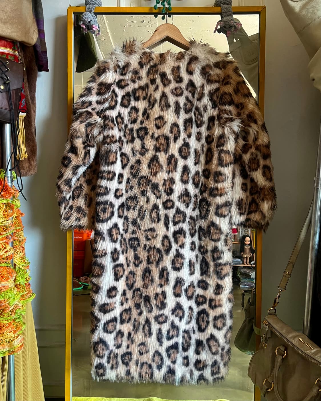Jpn Vintage Shaggy Leopard Fur Long Coat 상품이미지9