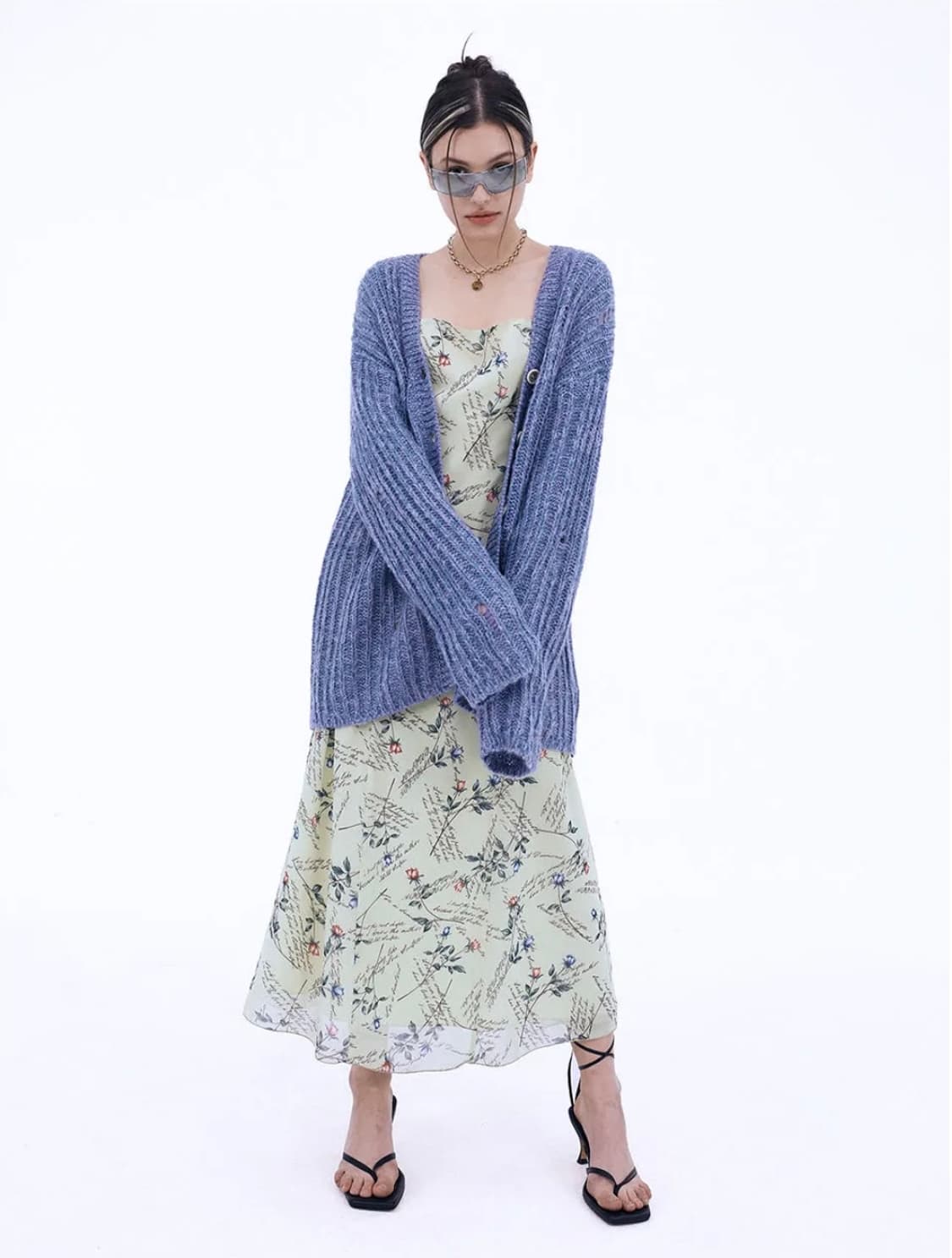 스컬프터 오버사이즈 디스트레스 니트 가디건 상품이미지2