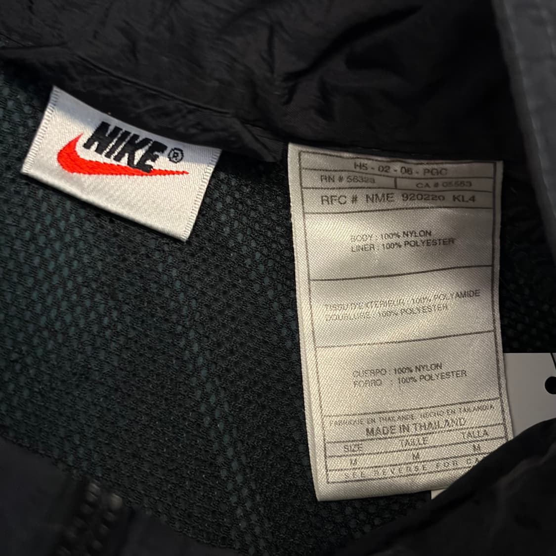 90s 미국 빈티지 나이키 빅스우시 바람막이 자켓 상품이미지8