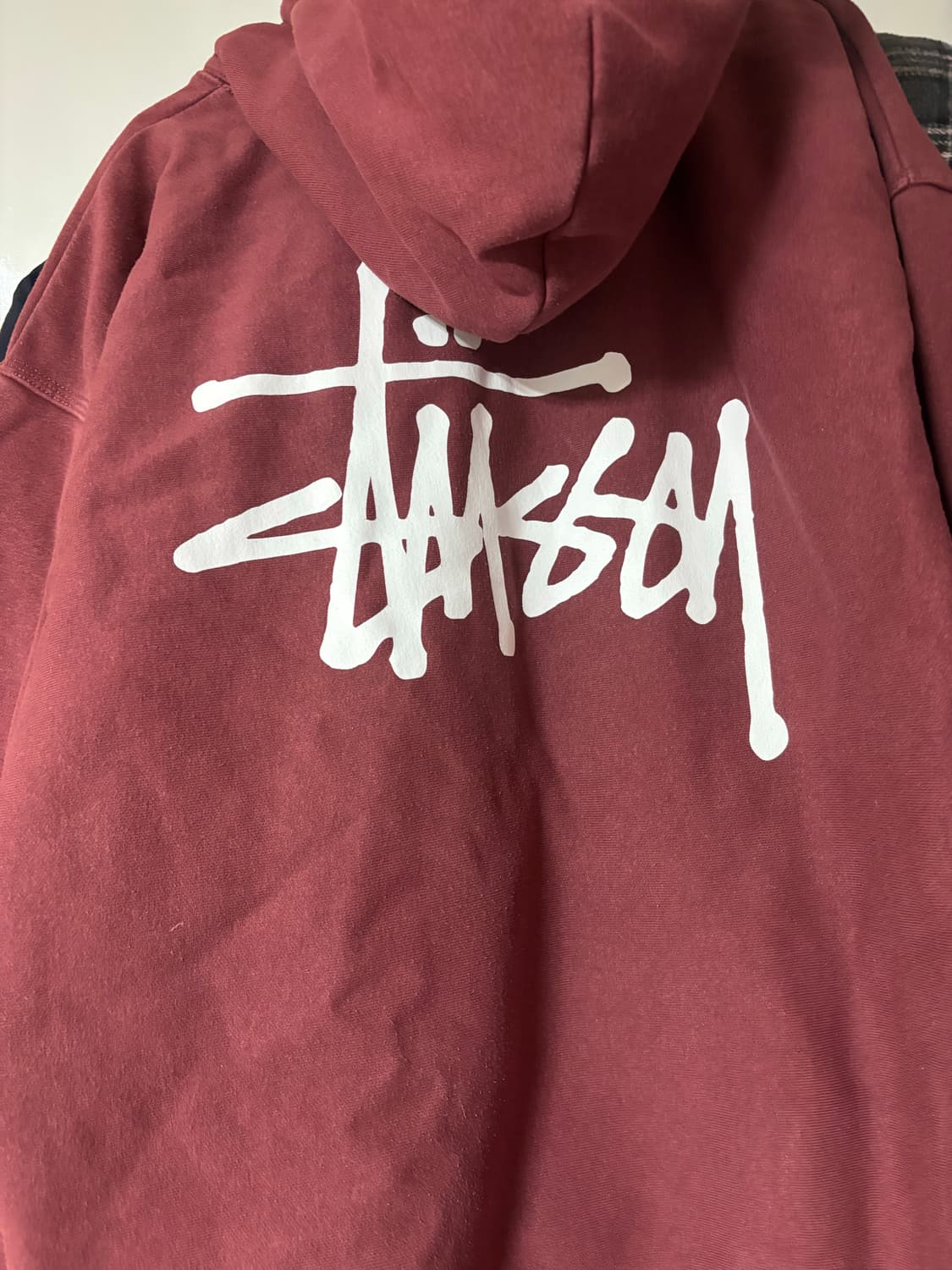 스투시 베이직 후드 옥스블러드 XL 상품이미지1