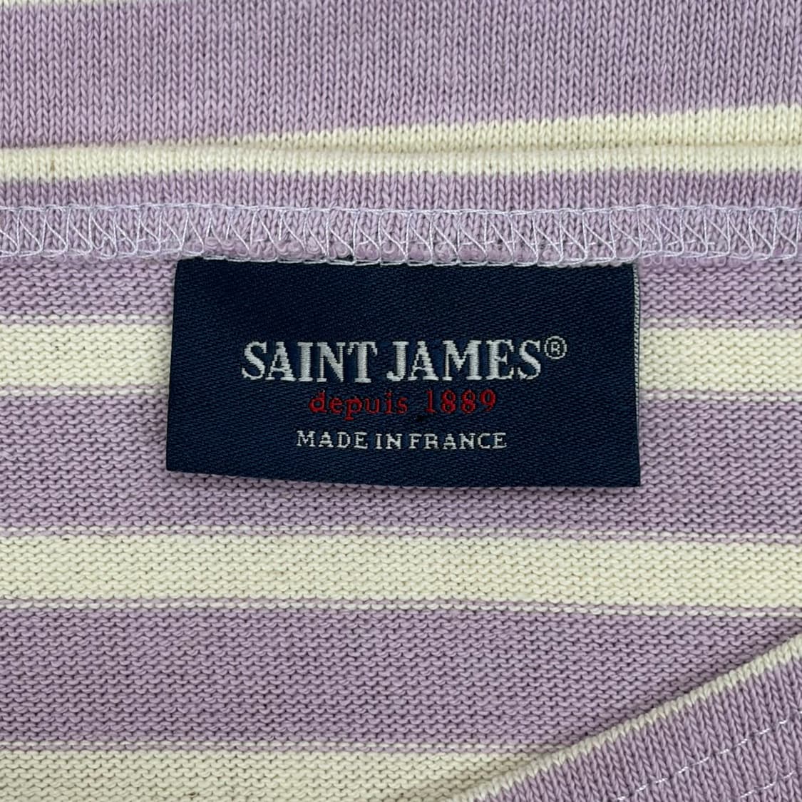 세인트제임스 엘보우패치 라벤터 스트라이프 티 상품이미지4