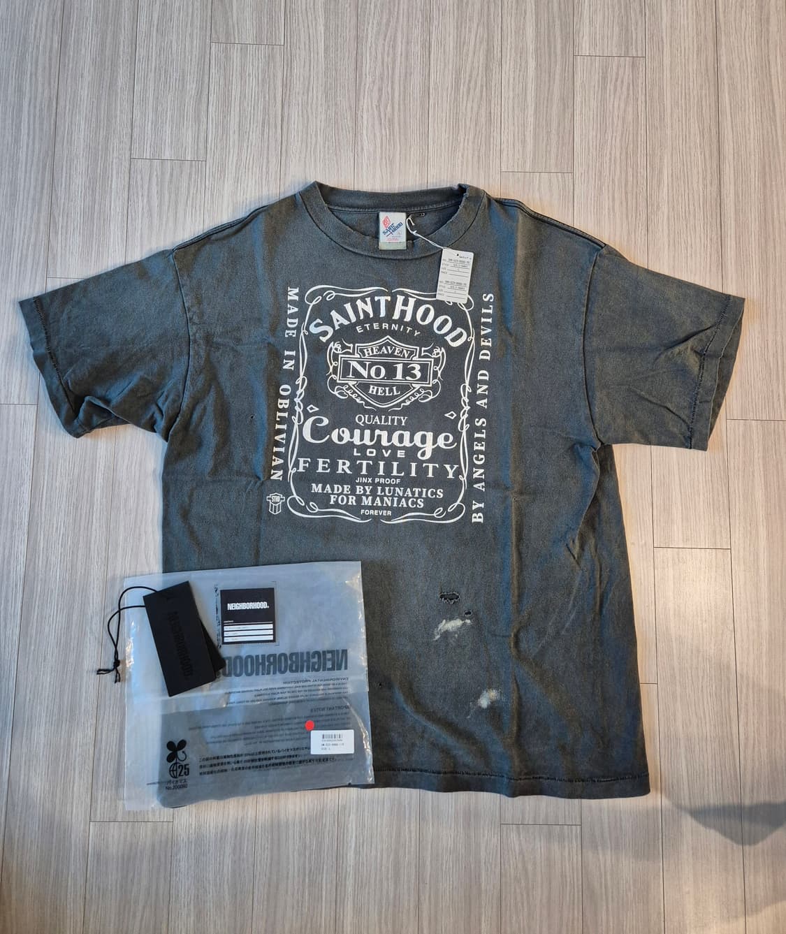 세인트미카엘 x 네이버후드 티셔츠 (L) 상품이미지1