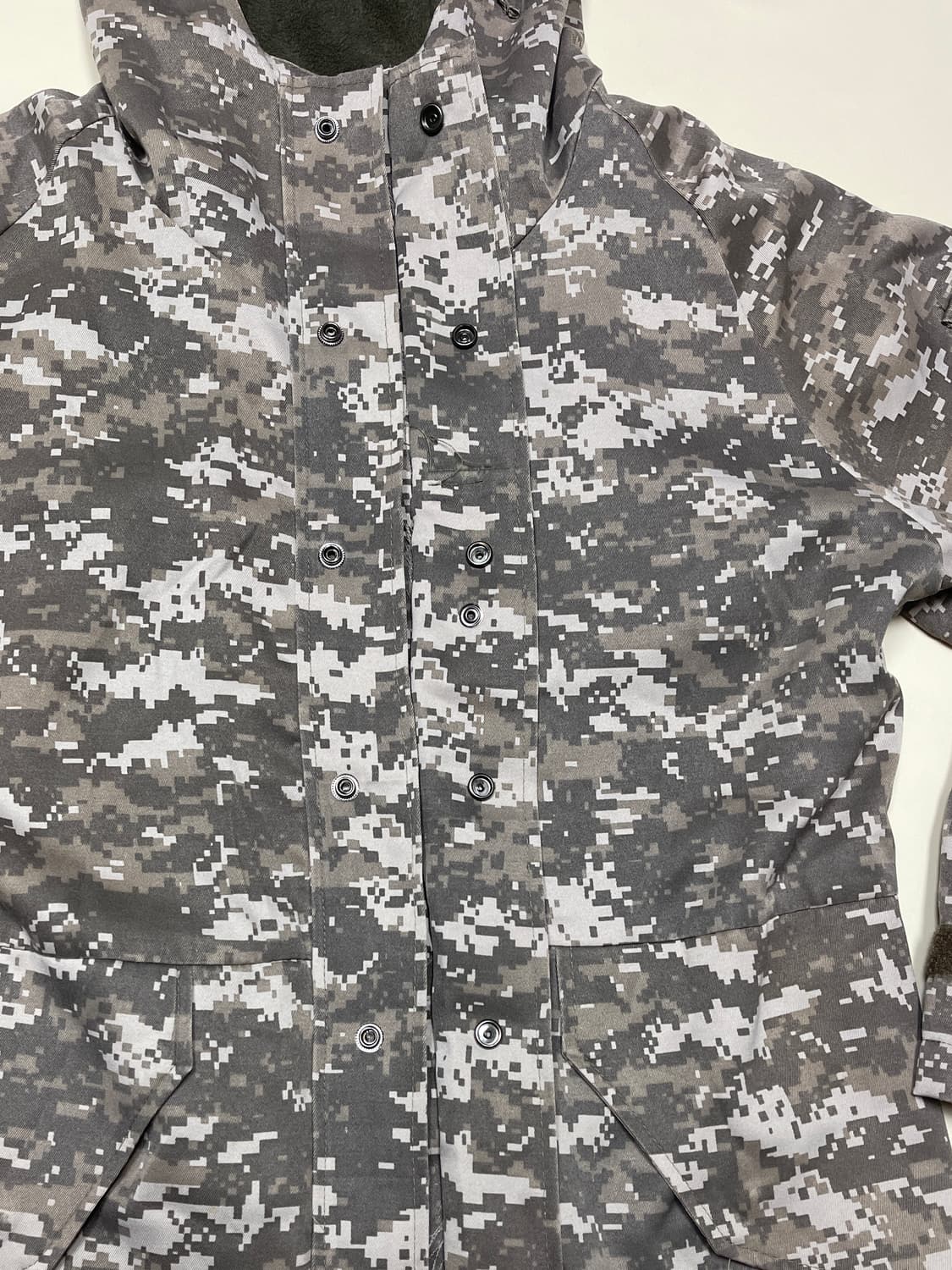 미군스타일 ACU 디지털 카모 플리스 내피 야상 자켓 M 상품이미지3