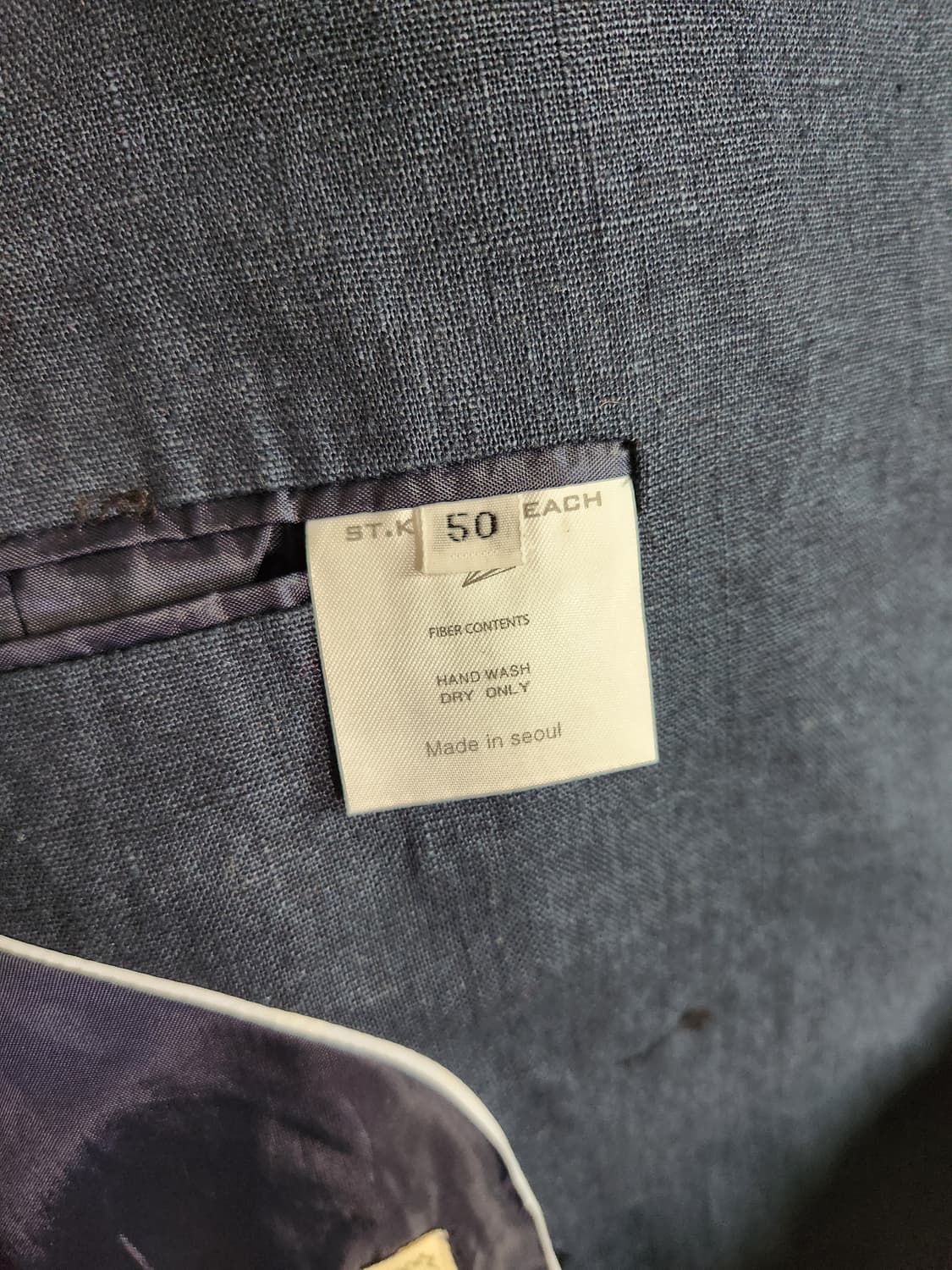 네이비 더블 버튼 블레이저 자켓 50(95) 상품이미지7