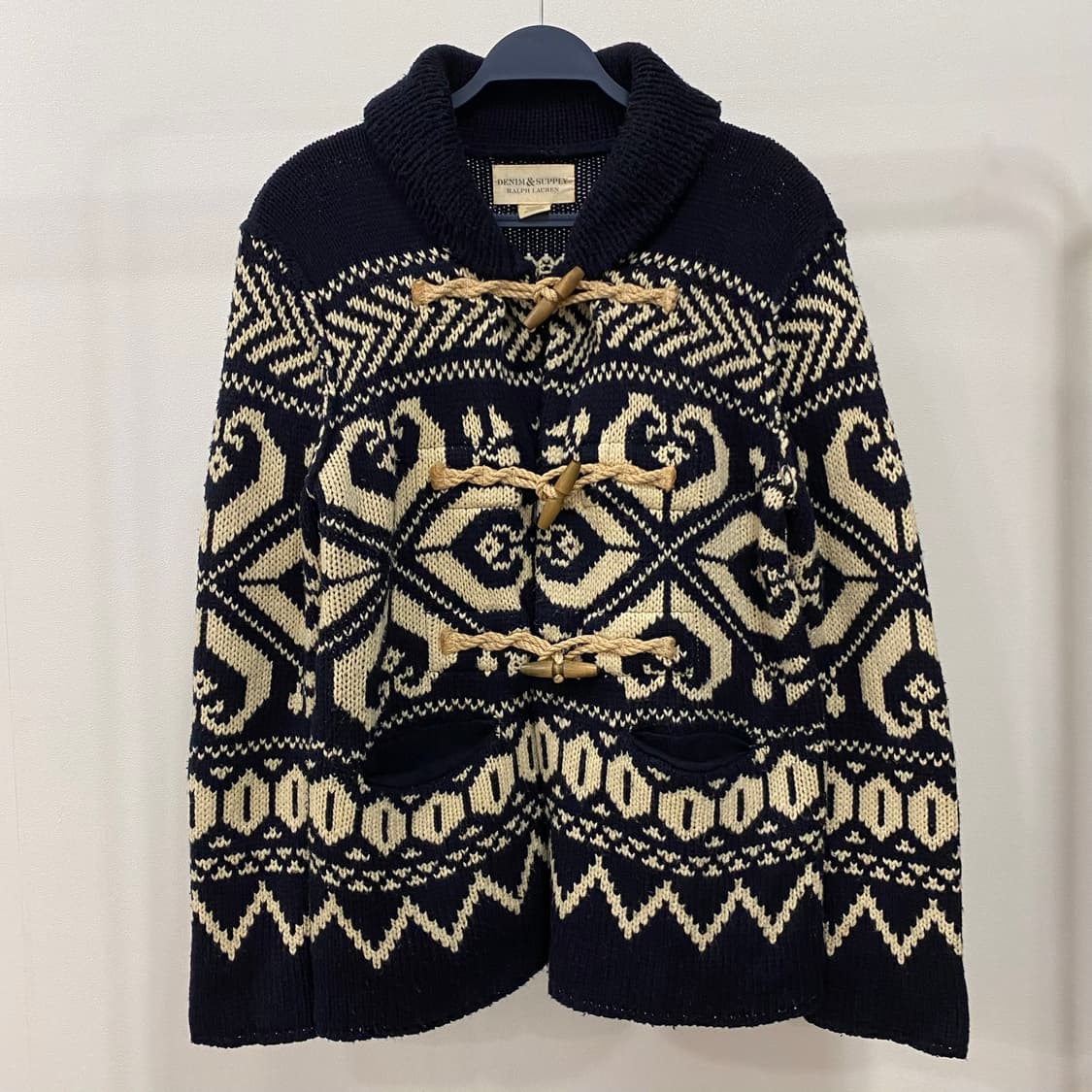 데님앤서플라이 랄프로렌 헤비울 노르딕 더플 가디건 상품이미지1