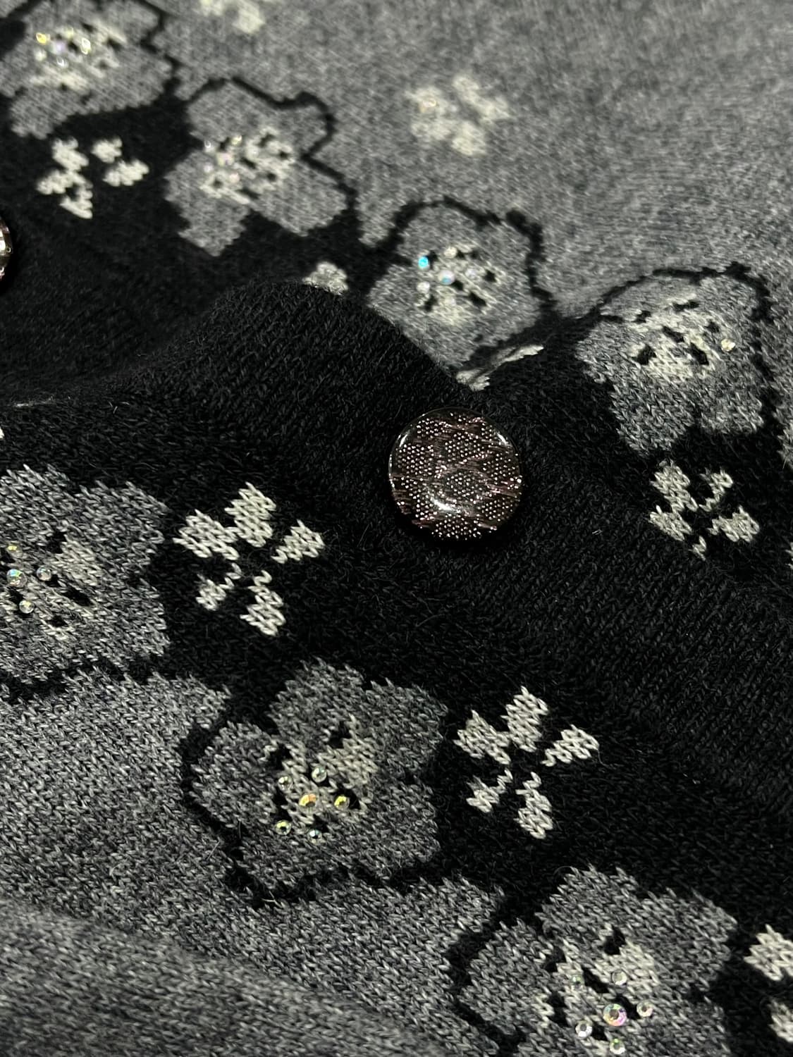 캐시미어 혼방 플라워 빈티지 가디건 상품이미지3