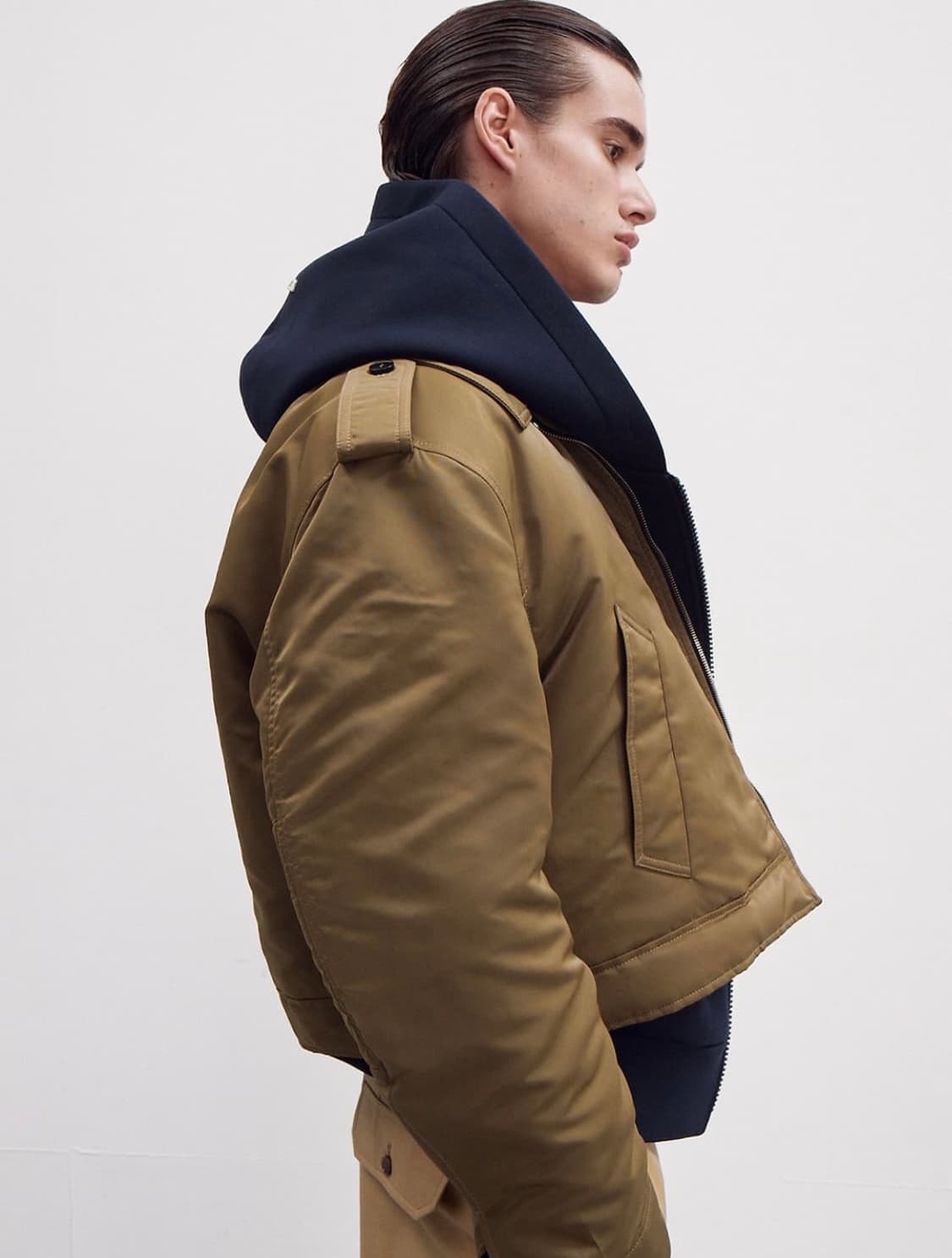 렉토 23F/W 톨루즈 나일론 봄버 점퍼 올리브 상품이미지2