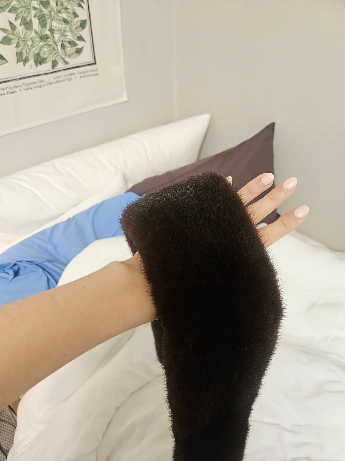 코펜하겐 플래티넘 양면 통밍크 머플러 브라운 상품이미지3